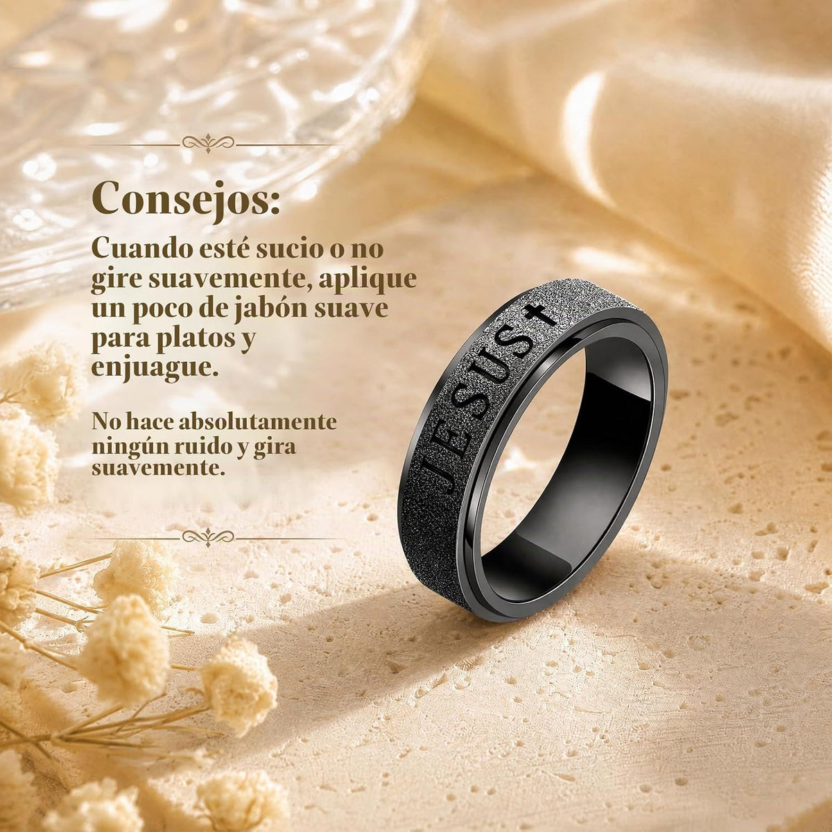 Anillo de ansiedad giratorio para mujeres: juguetes para jugar con...