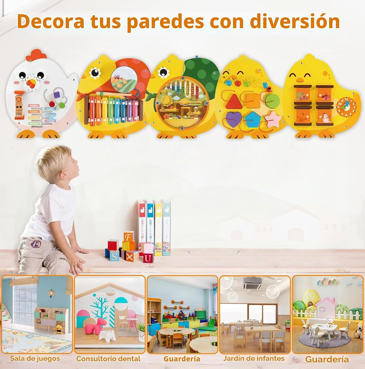 Chick Squad Paneles de Pared de Actividades Busy Board | Panel de P...