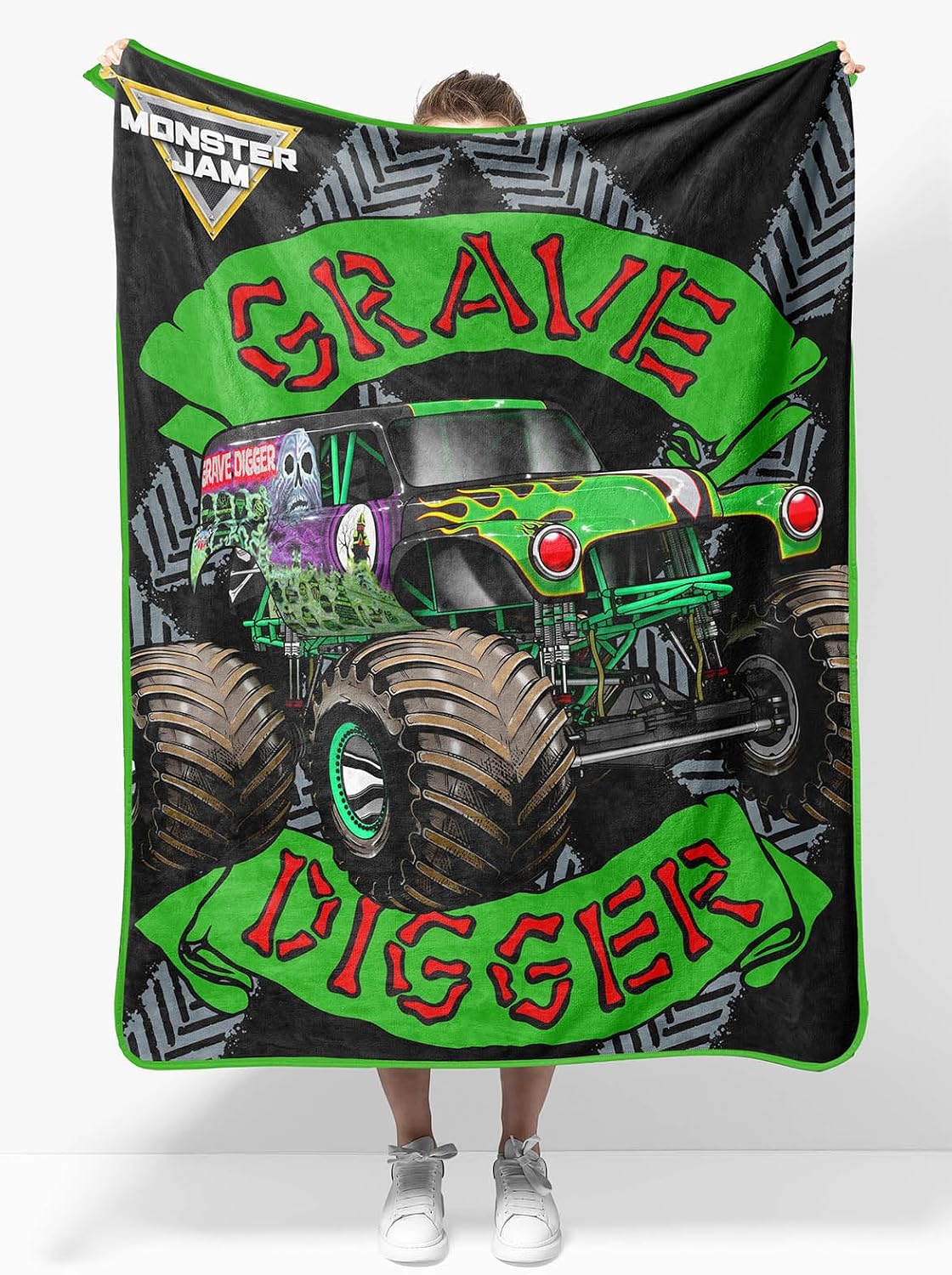 Sunny Side Up Monster Jam Manta de Viaje de Felpa Throw - Mide 40 x...