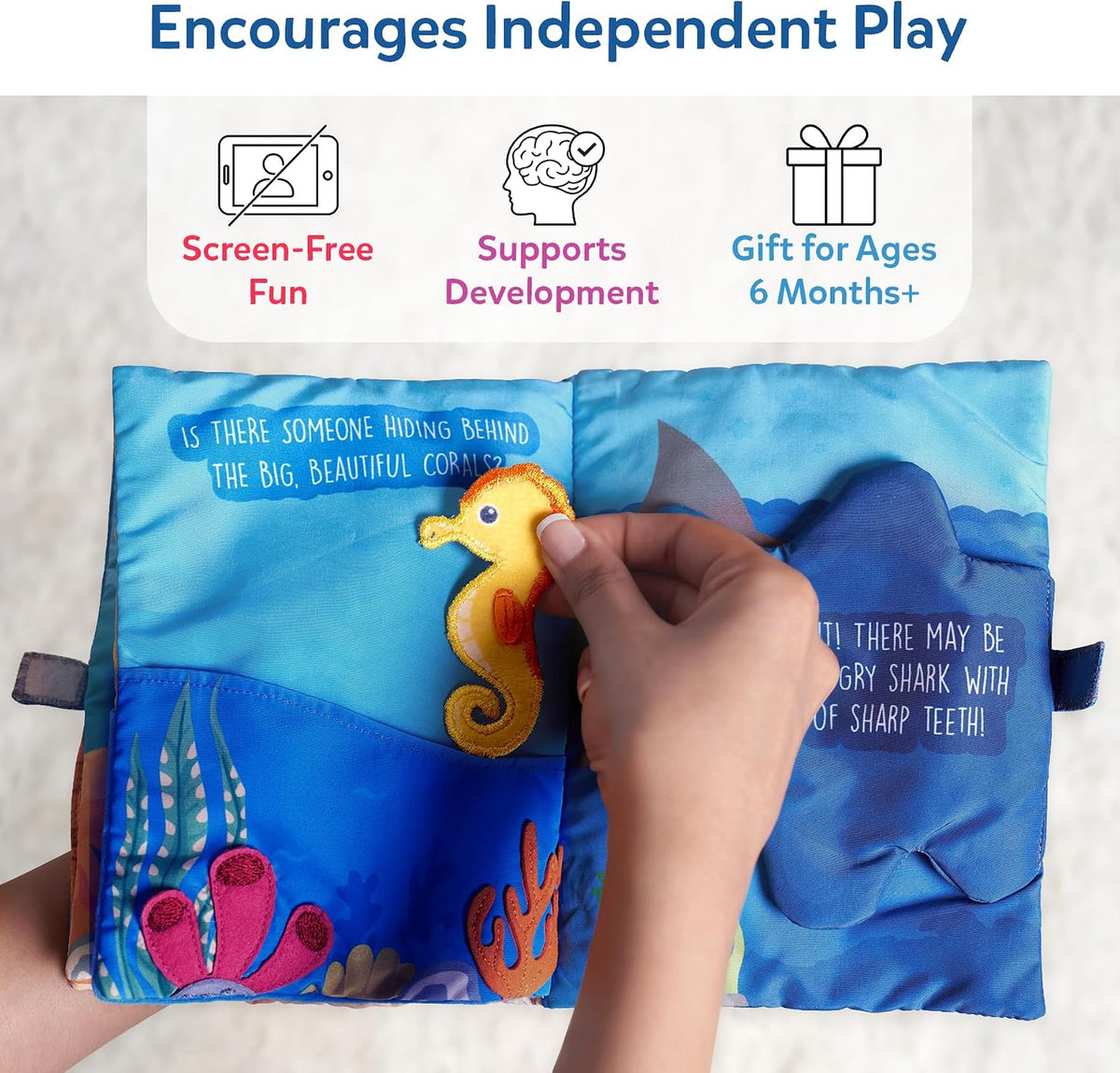 Skillmatics Peek-A-Boo - Libro de animales submarinos, libro de tel...