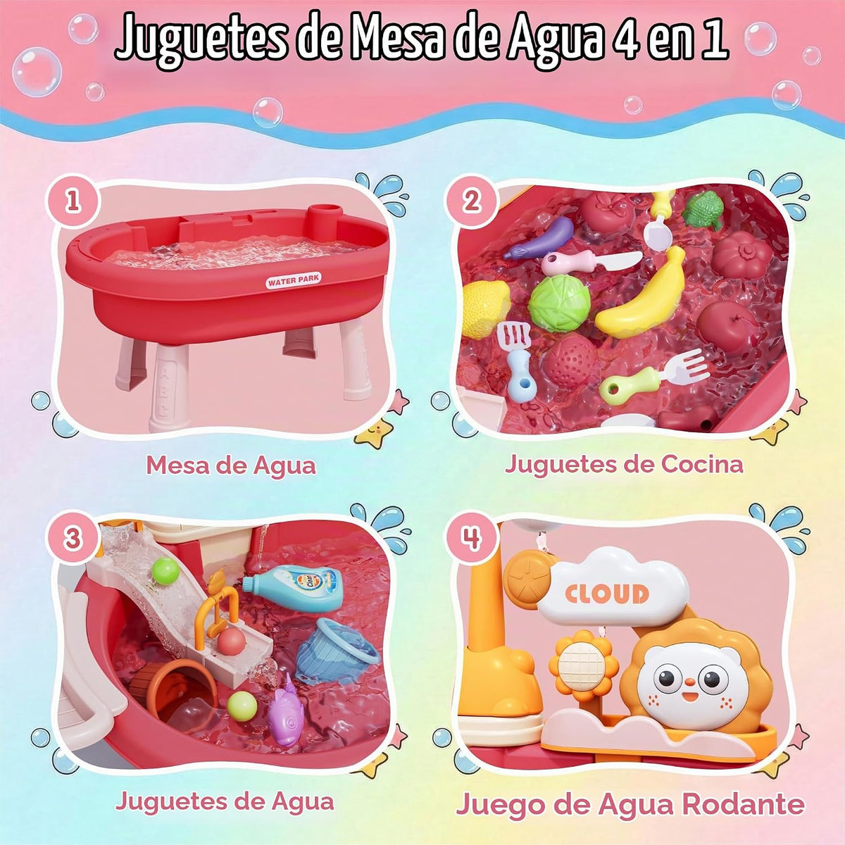 2026 Nuevos Juguetes de Mesa de Arena y Agua para Niños, Fregadero...