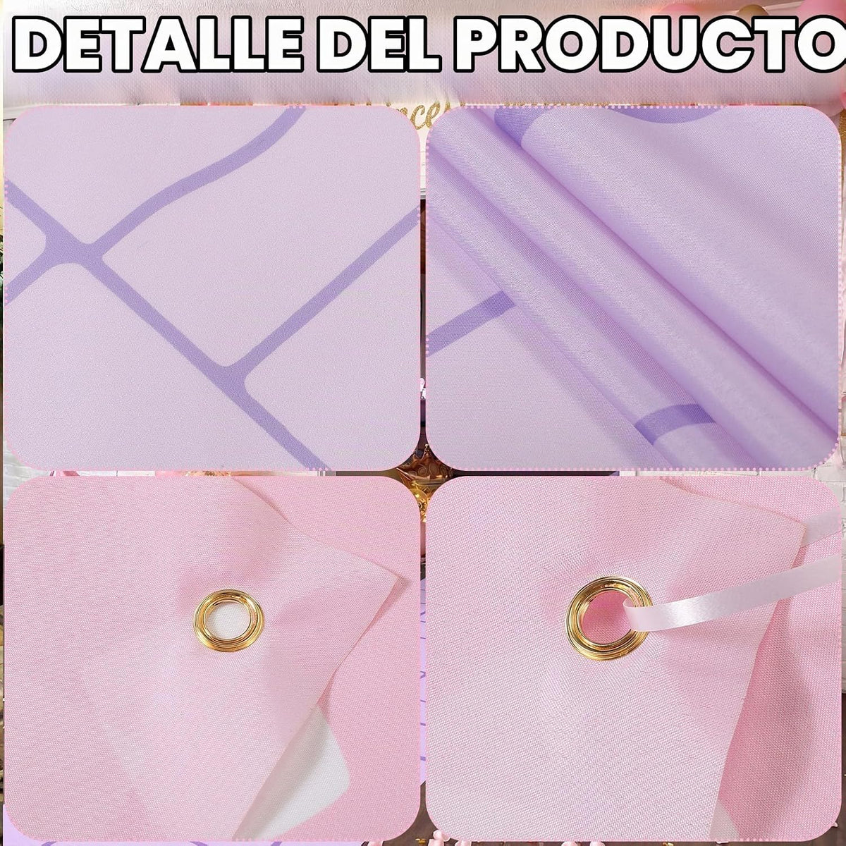 Frienda Kit de decoración de fiesta de princesa, telón de fondo de...
