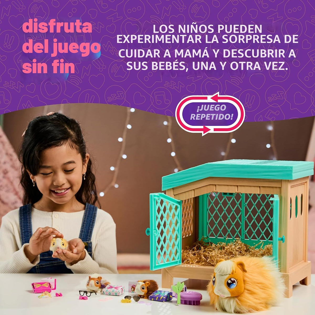 Little Live Pets Mama Surprise - Juguete de peluche de conejillo de...