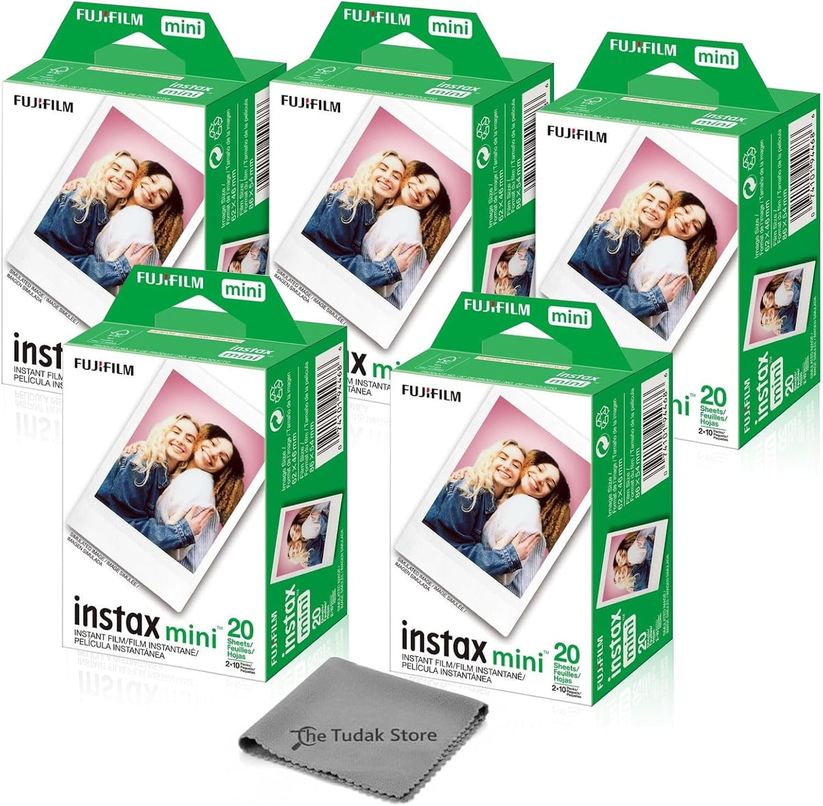 Fujifilm Instax Mini película instantánea, 100 hojas, luz diurna bl...