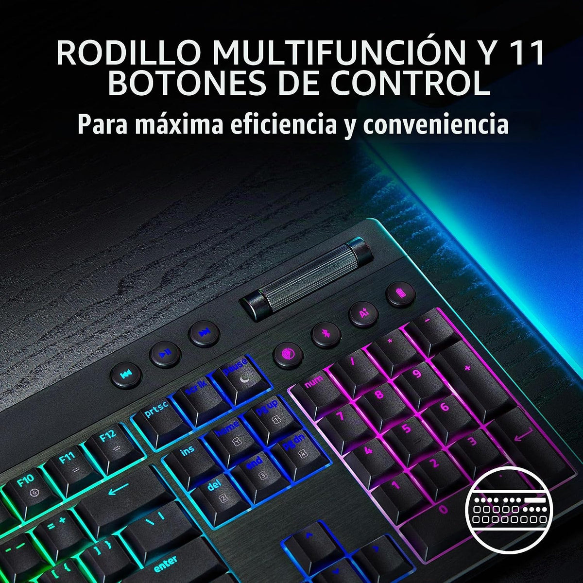 Razer BlackWidow V4 Teclado inalámbrico para juegos de perfil bajo,...