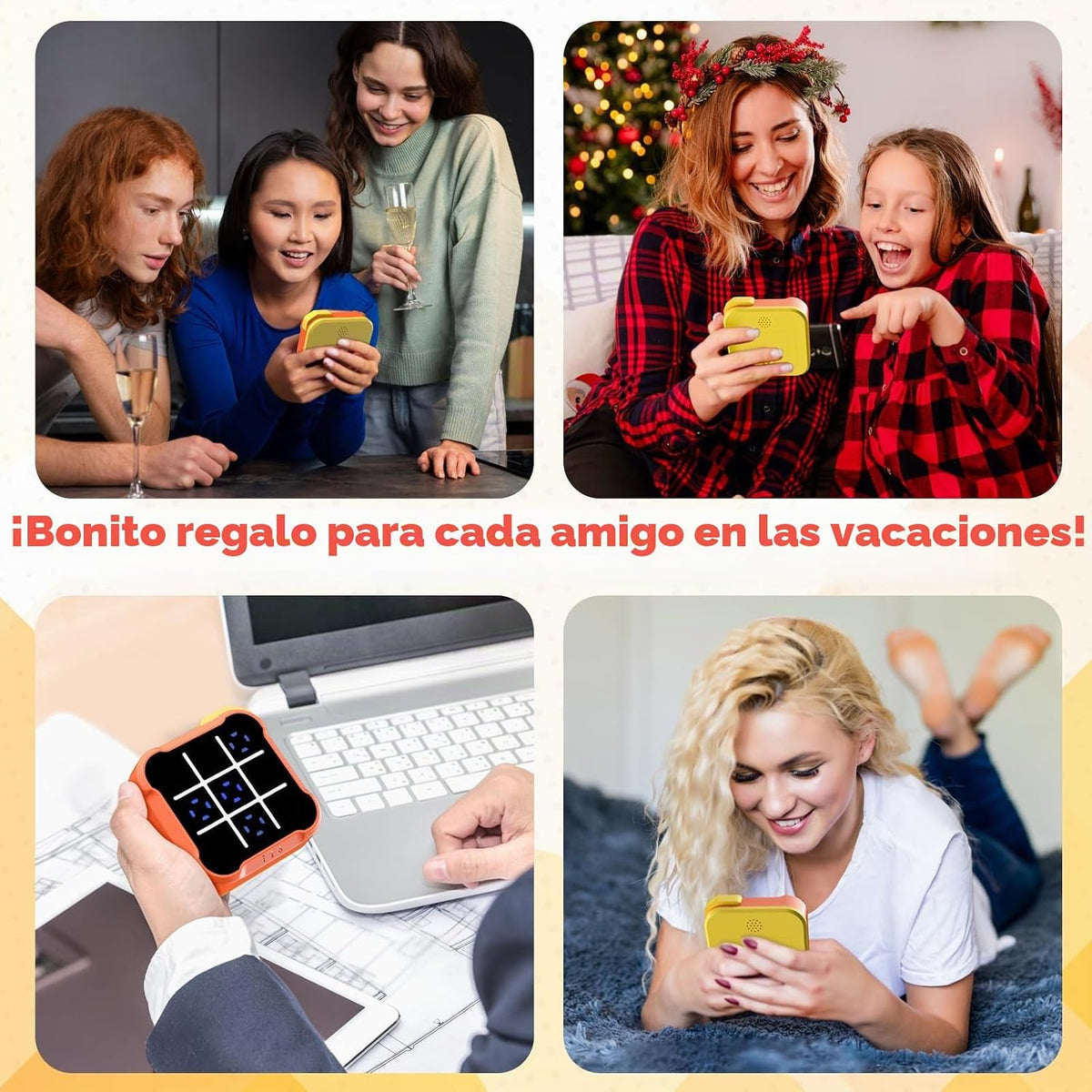 Tic Tac Toe Bolt - Juego de rompecabezas eléctrico de mano, regalo...