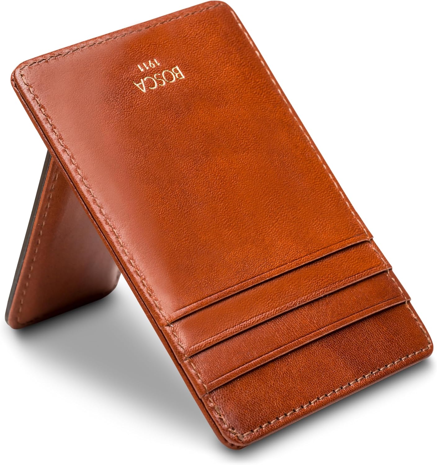 Bosca Cartera con bolsillo frontal para hombre en piel vieja - RFID
