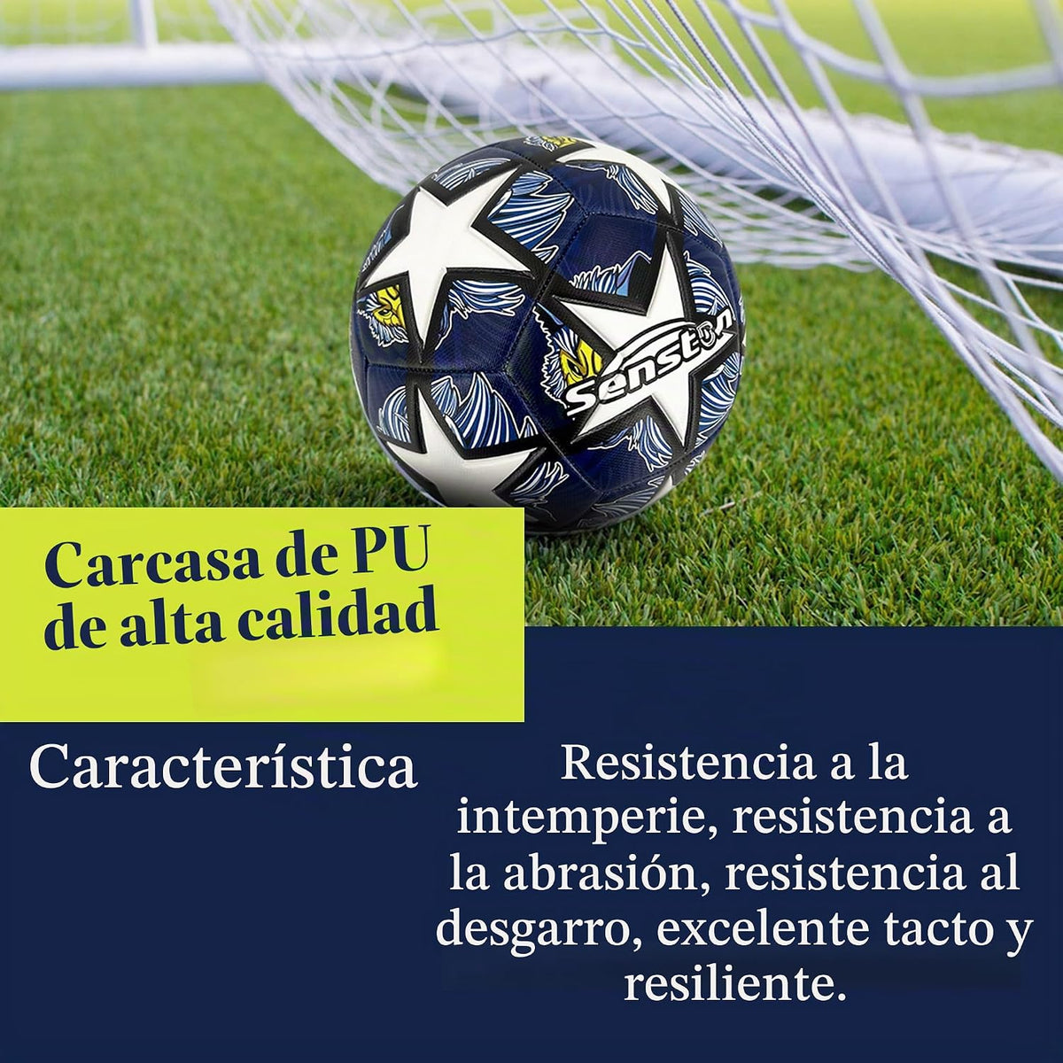 Senston Balón de fútbol talla 3 y talla 4 y talla 5 para niños y ad...