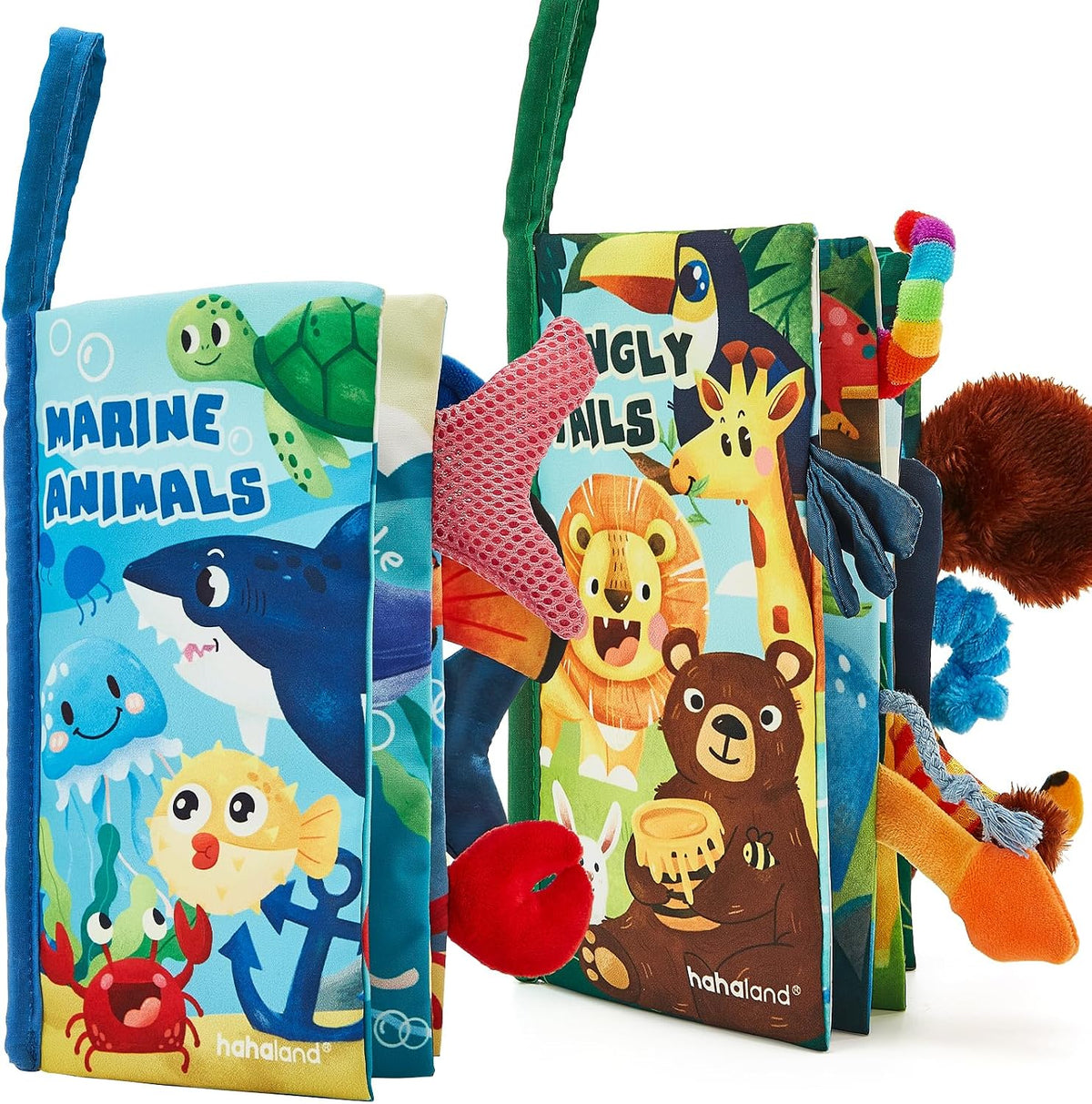 hahaland Libros para bebés de 0 a 6 meses, juguetes sensoriales de...