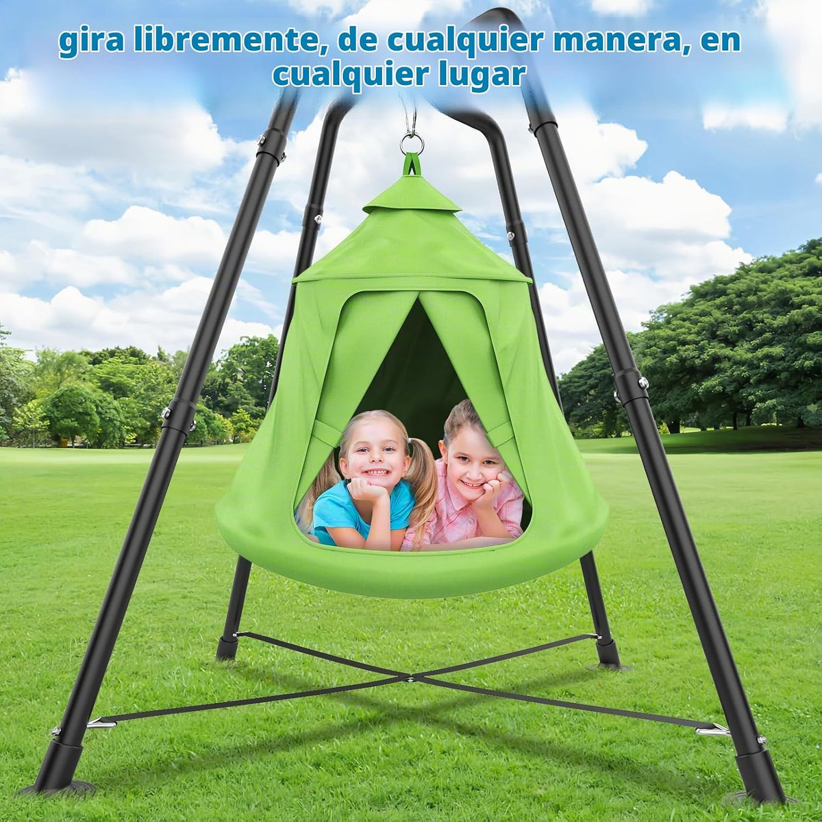 Juego de columpios con columpio para tienda de campaña, marco de co...
