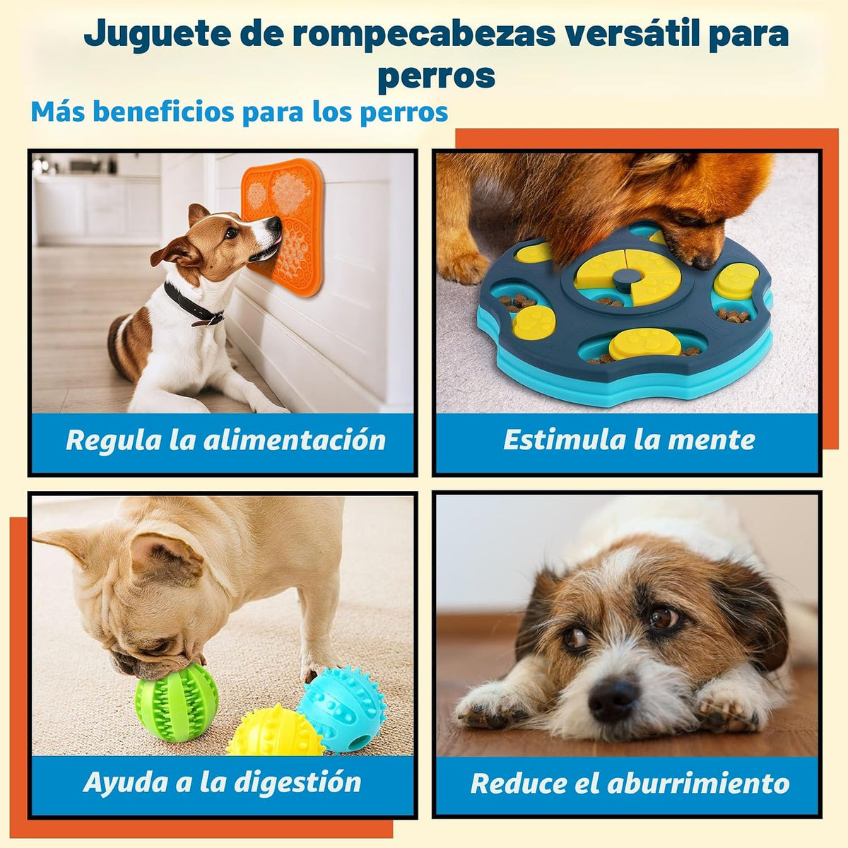 Forfon Juego de 9 Piezas de Juguetes Rompecabezas para Perros Todo...