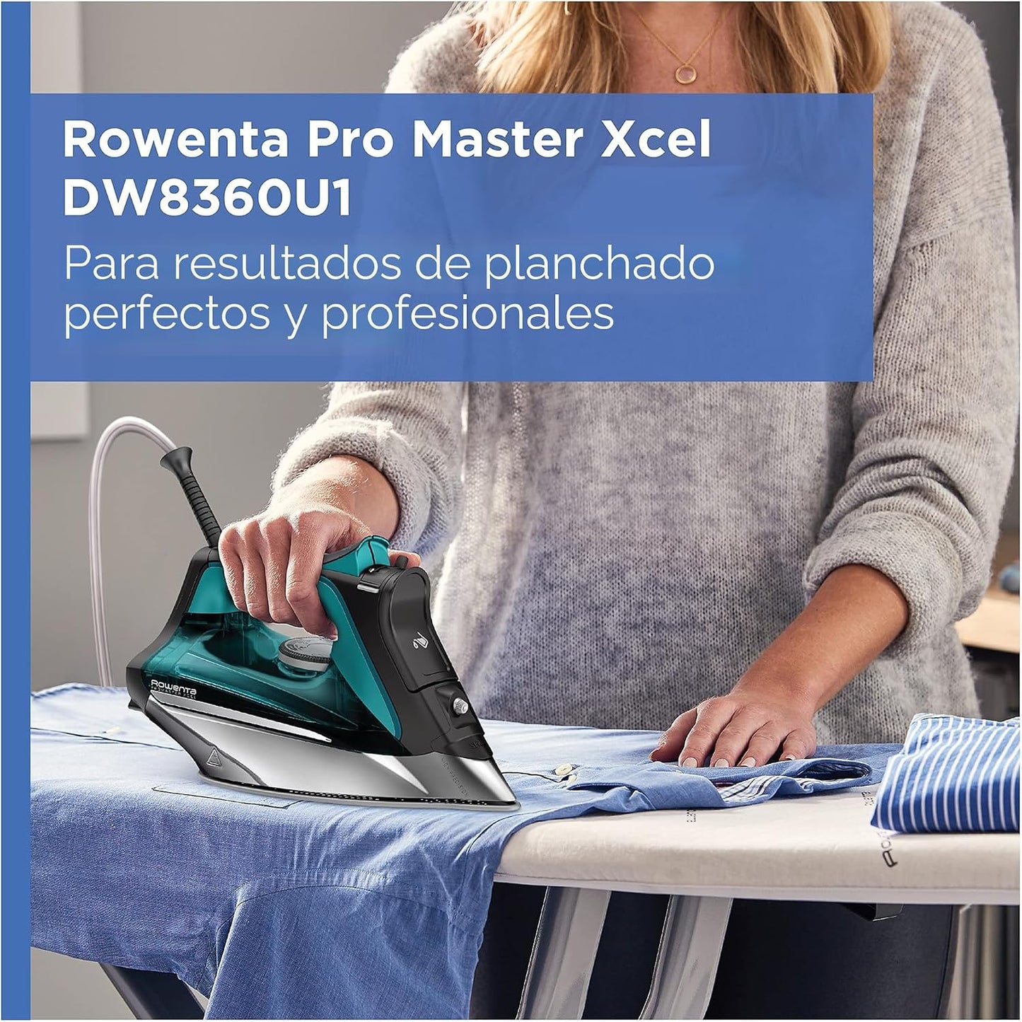 Rowenta Pro Master Plancha de Vapor con Suela de Acero Inoxidable p...