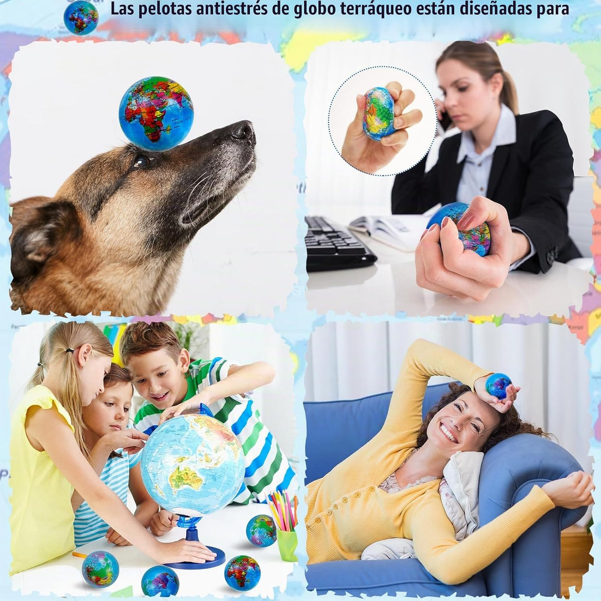 Oleitodh - 60 bolas de globo para apretar a granel, bolas de alivio...