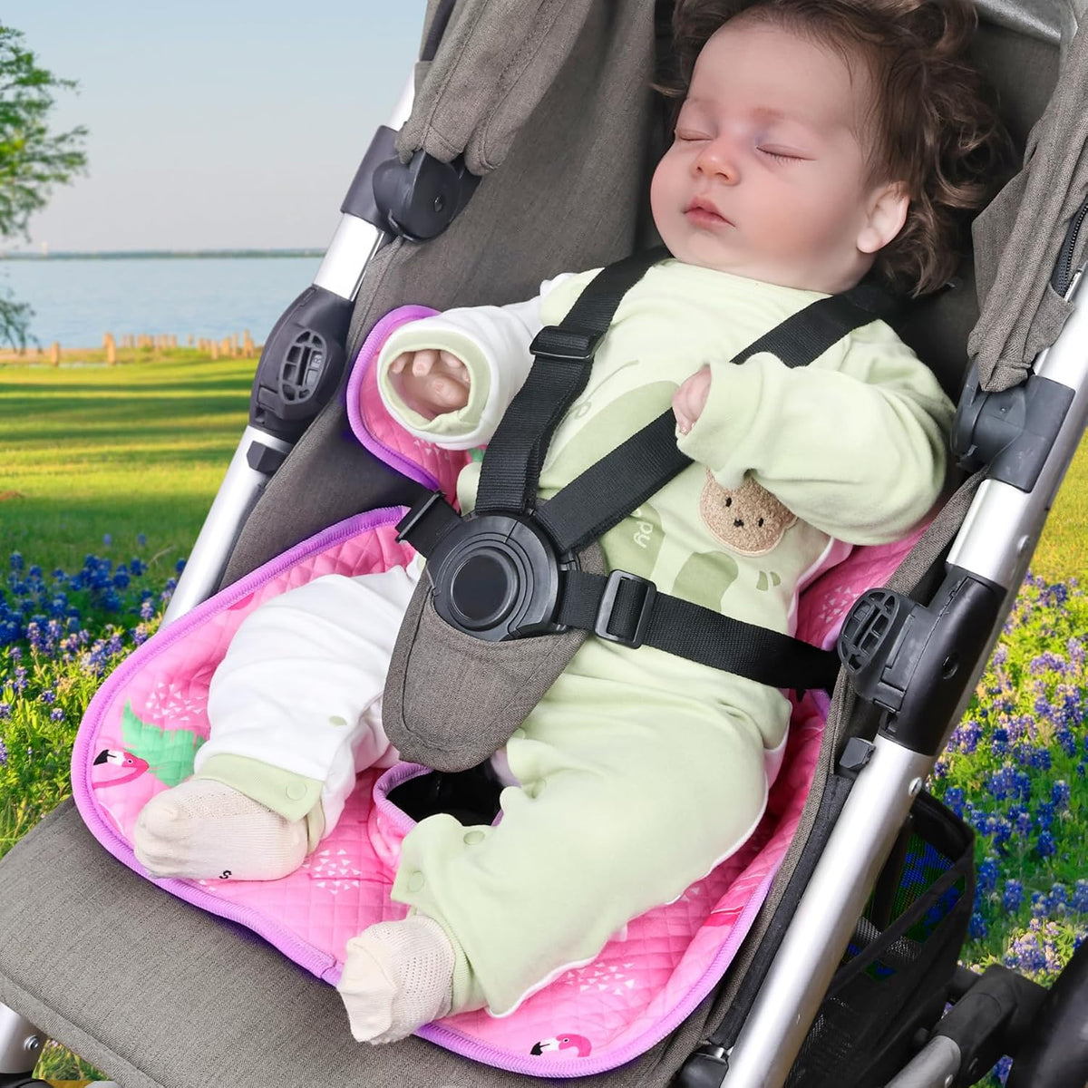 COOLBEBE - Paquete de 2 protectores de asiento de auto y cochecito,...