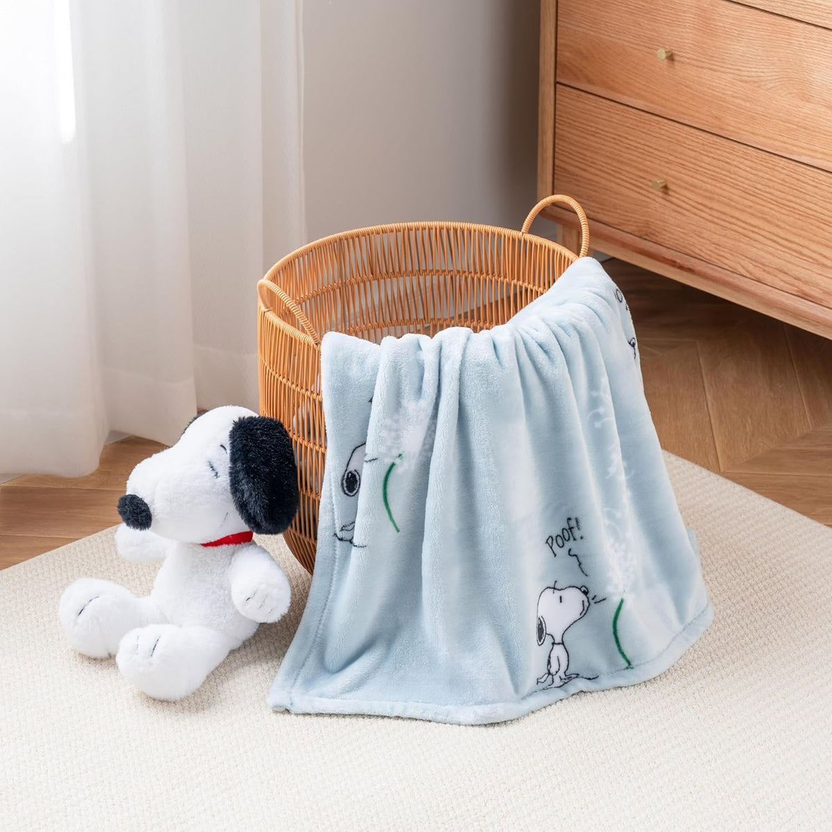 Berkshire Blanket Peanuts® VelvetLoft® Manta Throw de Felpa con Per...