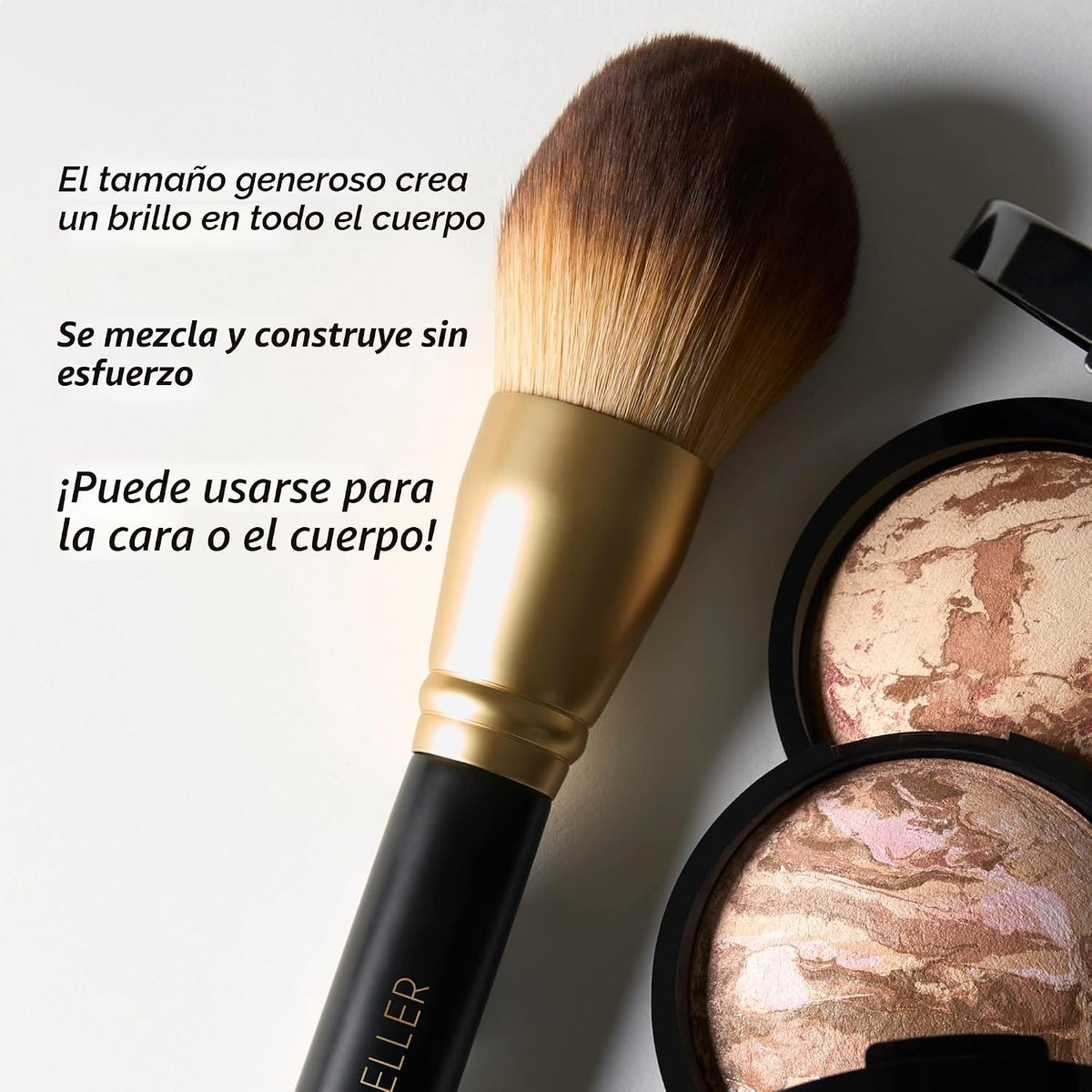 LAURA GELLER - Juego de brochas de maquillaje, sin crueldad animal,...