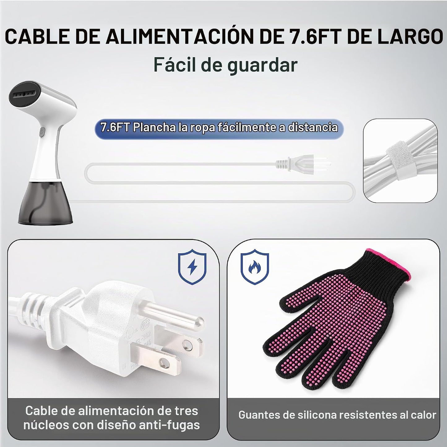 GS01 Vaporizador de ropa de mano, tanque de agua grande de 13.5 fl...