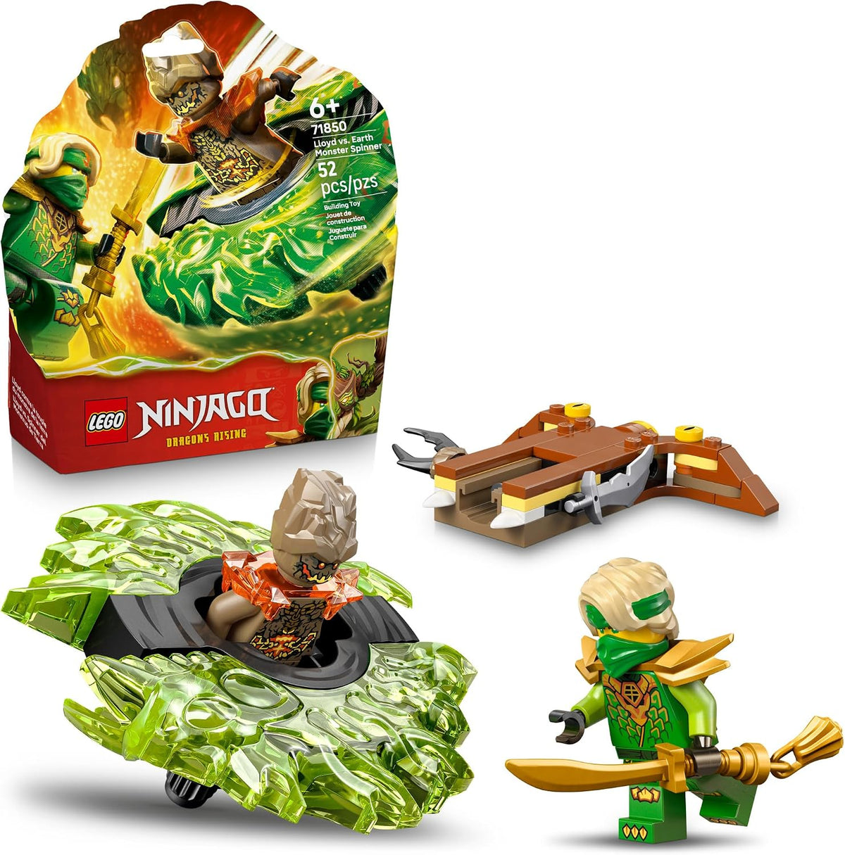 LEGO NINJAGO Loyd vs. Earth Monster Spinner Juguete de construcción...