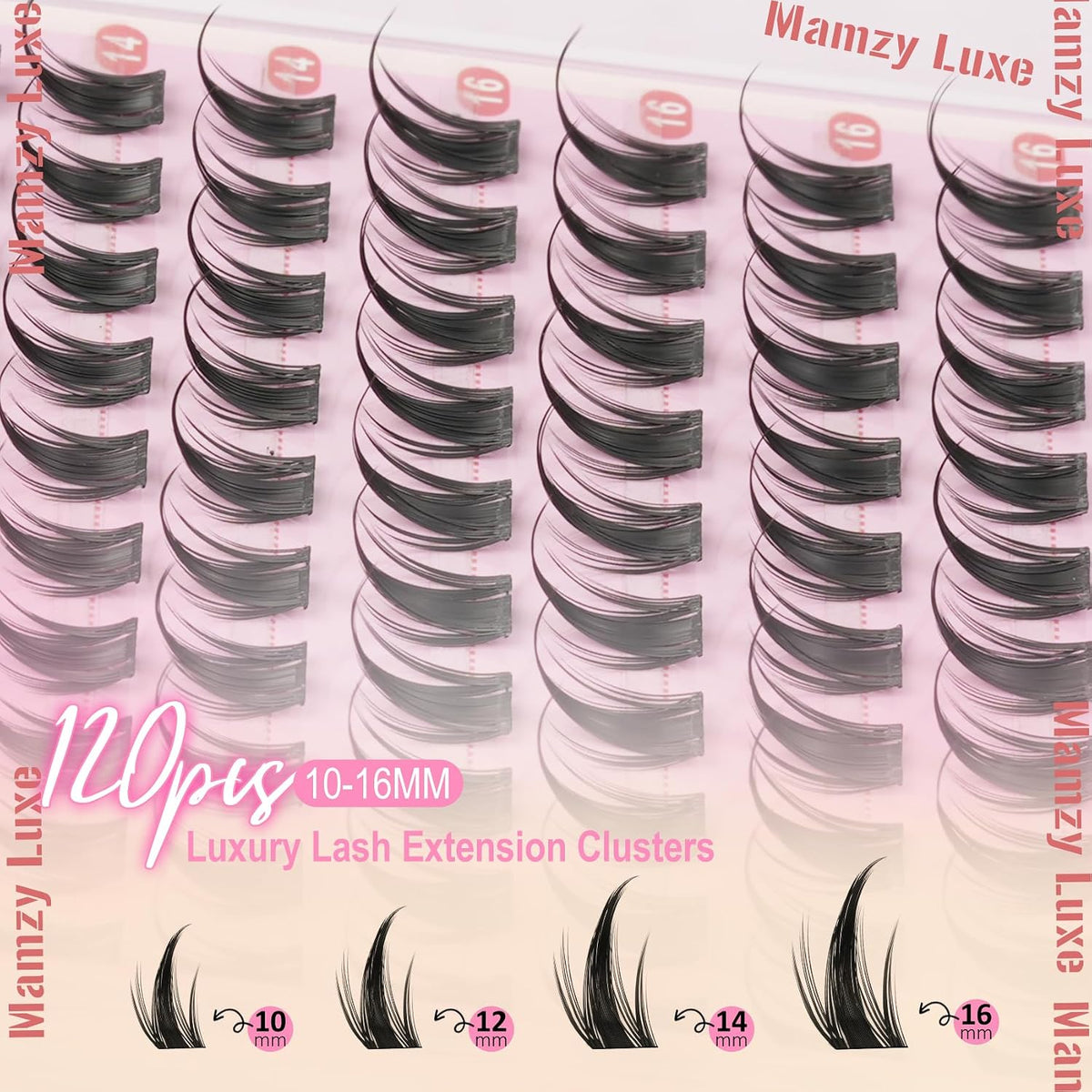 Kit de racimos de pestañas de manga Wispy de 0.394 a 0.630 pulgadas...