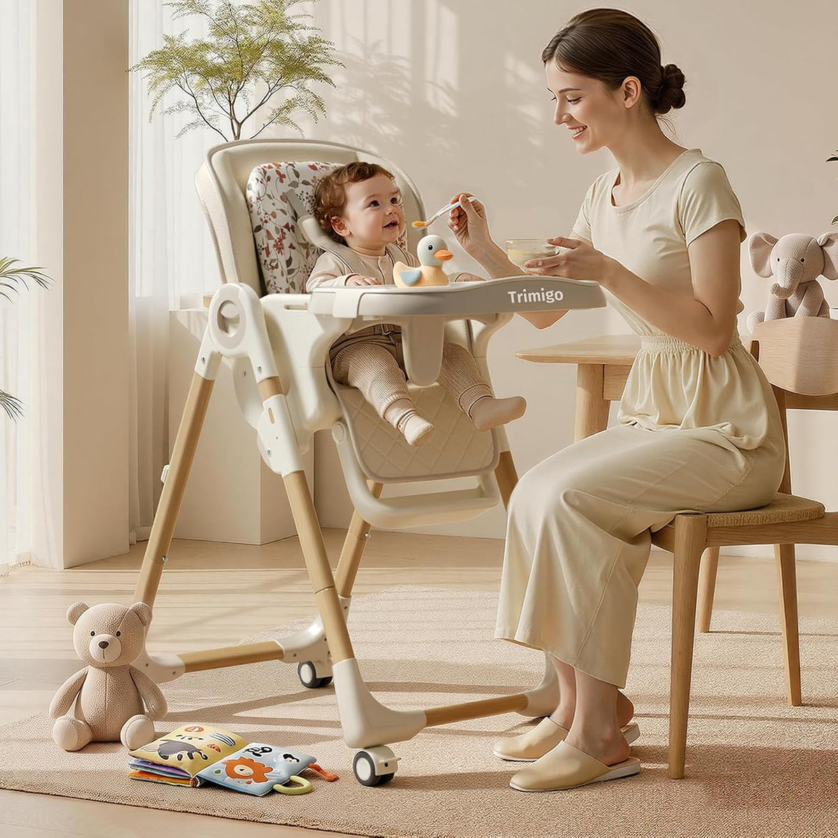 Sillas altas Trimigo para bebés y niños pequeños de 0 a 3 pulgadas,...