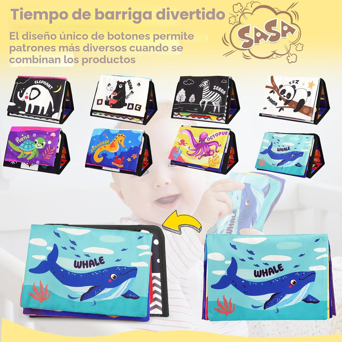 URMYWO Juego de Tiempo de Barriga - Juguetes de Alto Contraste en N...