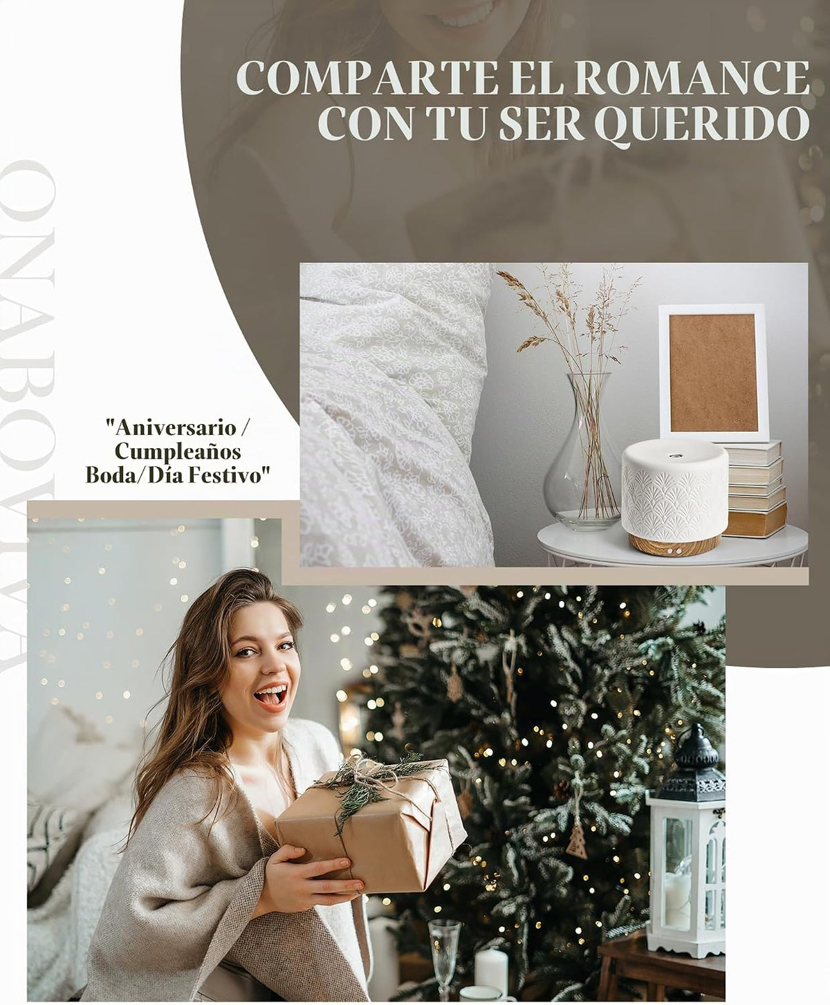 Difusor de aceite esencial \u2013 Difusor de cerámica de 9.5 fl oz...