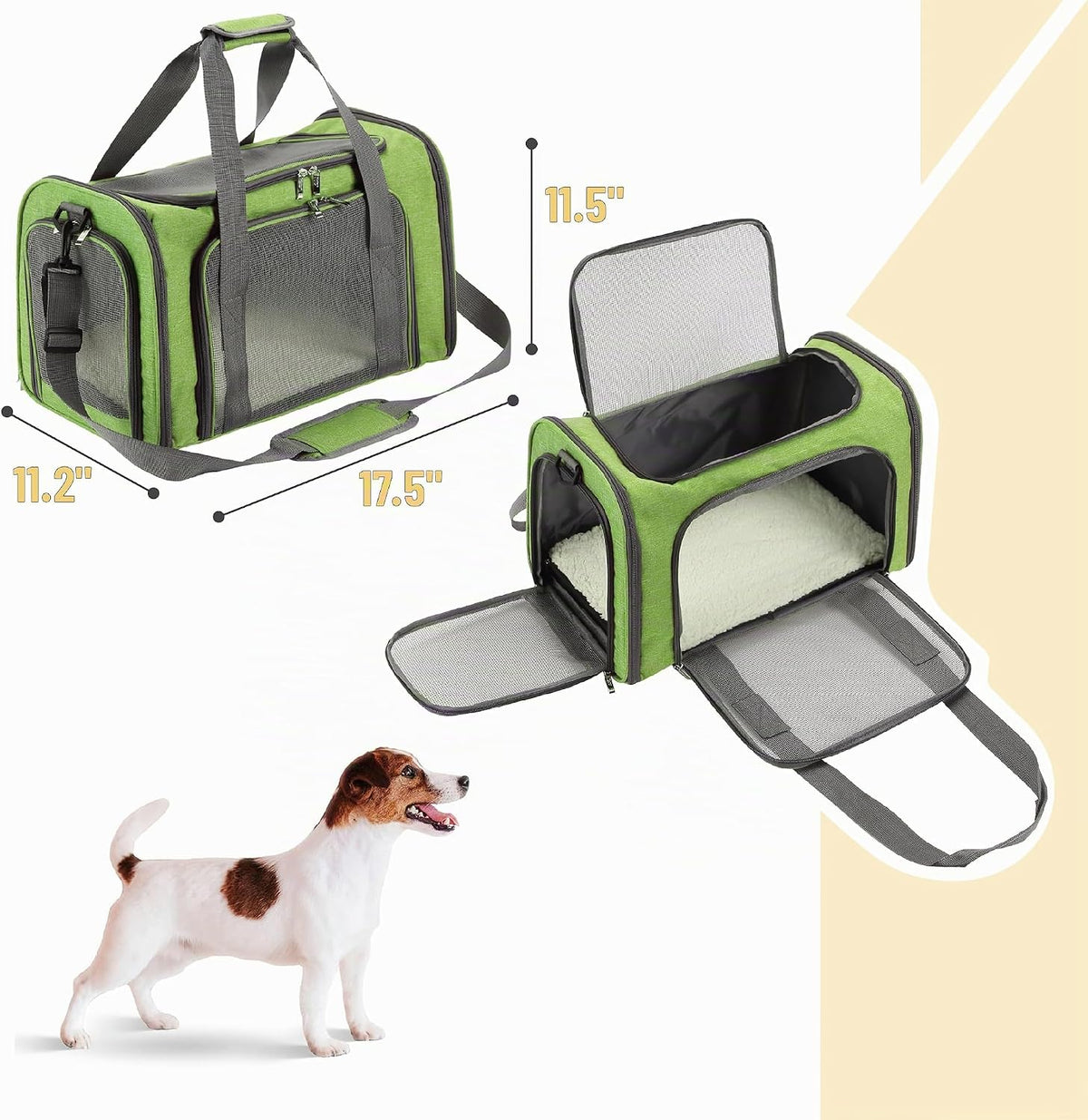 Mr. Pen- Transportador para mascotas, 17.5 x 11.2 x 11.5 pulgadas,...