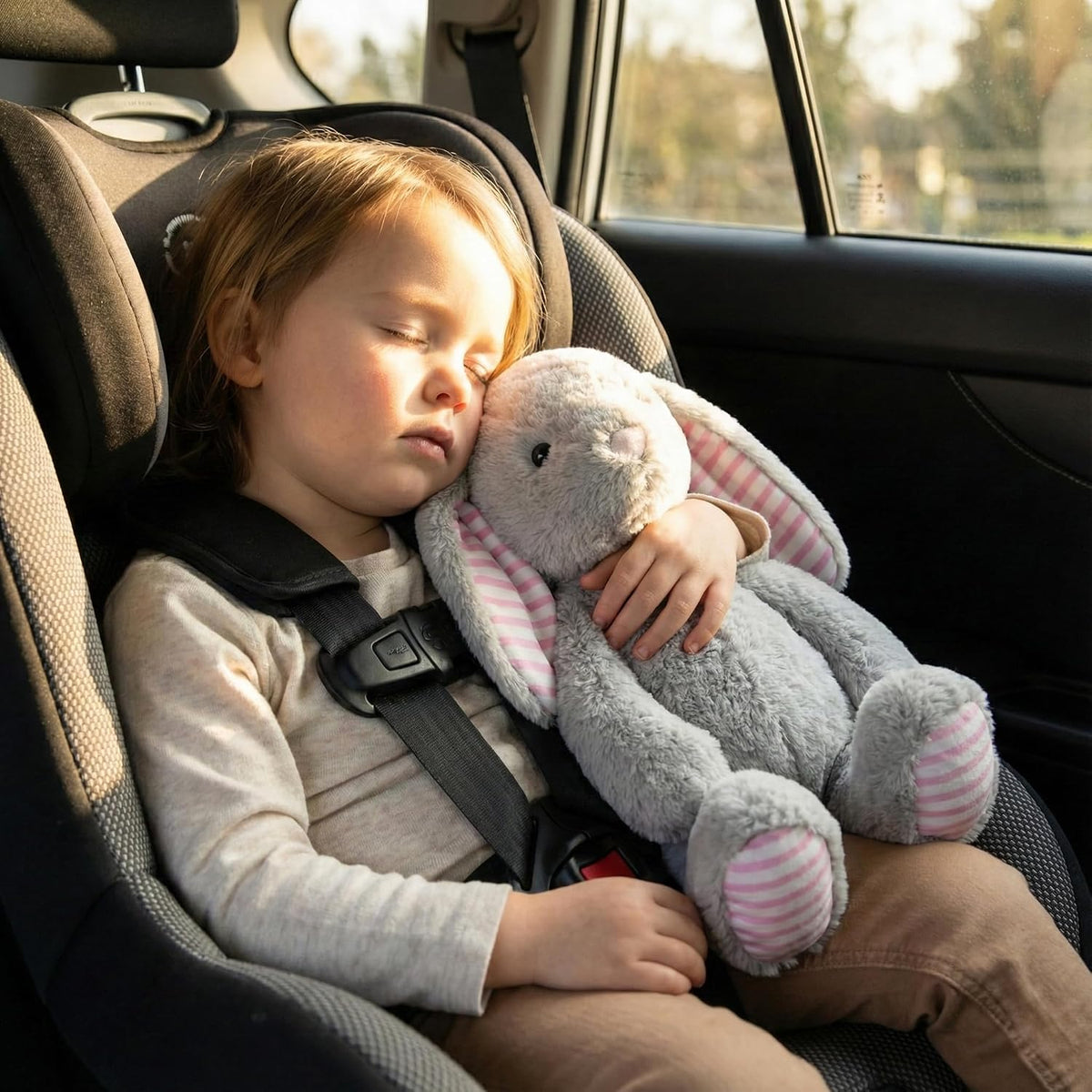 WEIGEDU Conejos grises de peluche para niños, niñas y niños, juguet...