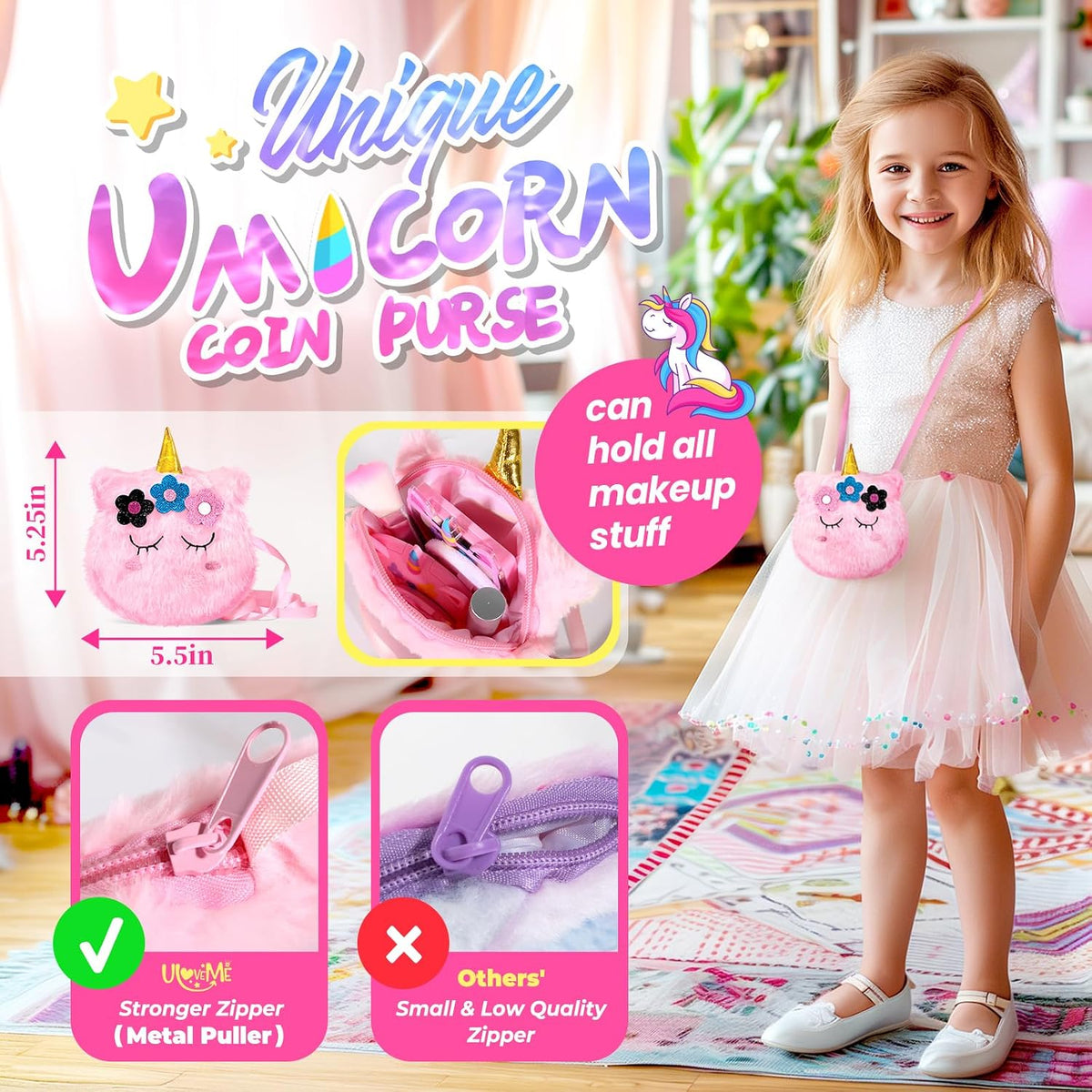 ULOVEME Kit de Maquillaje Real para Niñas - Real, No Tóxico, Lavabl...