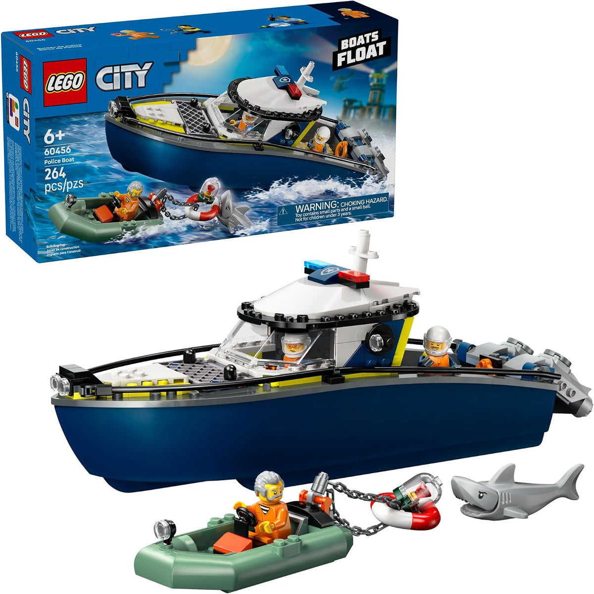 LEGO City Persecución de Barcos Policiales - Juguete de construcció...