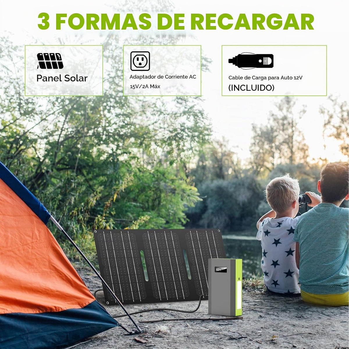 Batería portátil ZeroKor con toma de corriente alterna, paquete de...