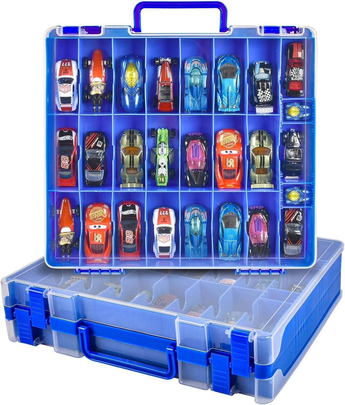 Estuche organizador de almacenamiento de autos de juguete compatibl...