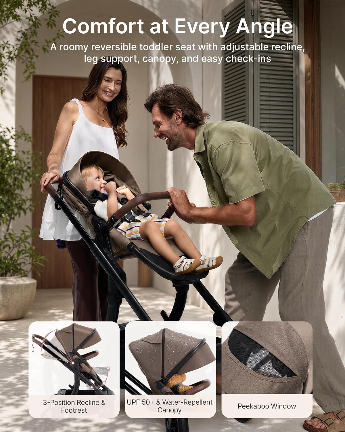 Momcozy ChangeGo - Cochecito de bebé, cochecito convertible de una...