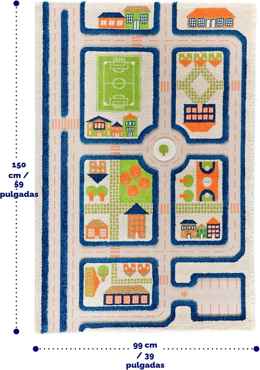 IVI Alfombras de juego 3D, 59 x 39 pulgadas, alfombra educativa de...