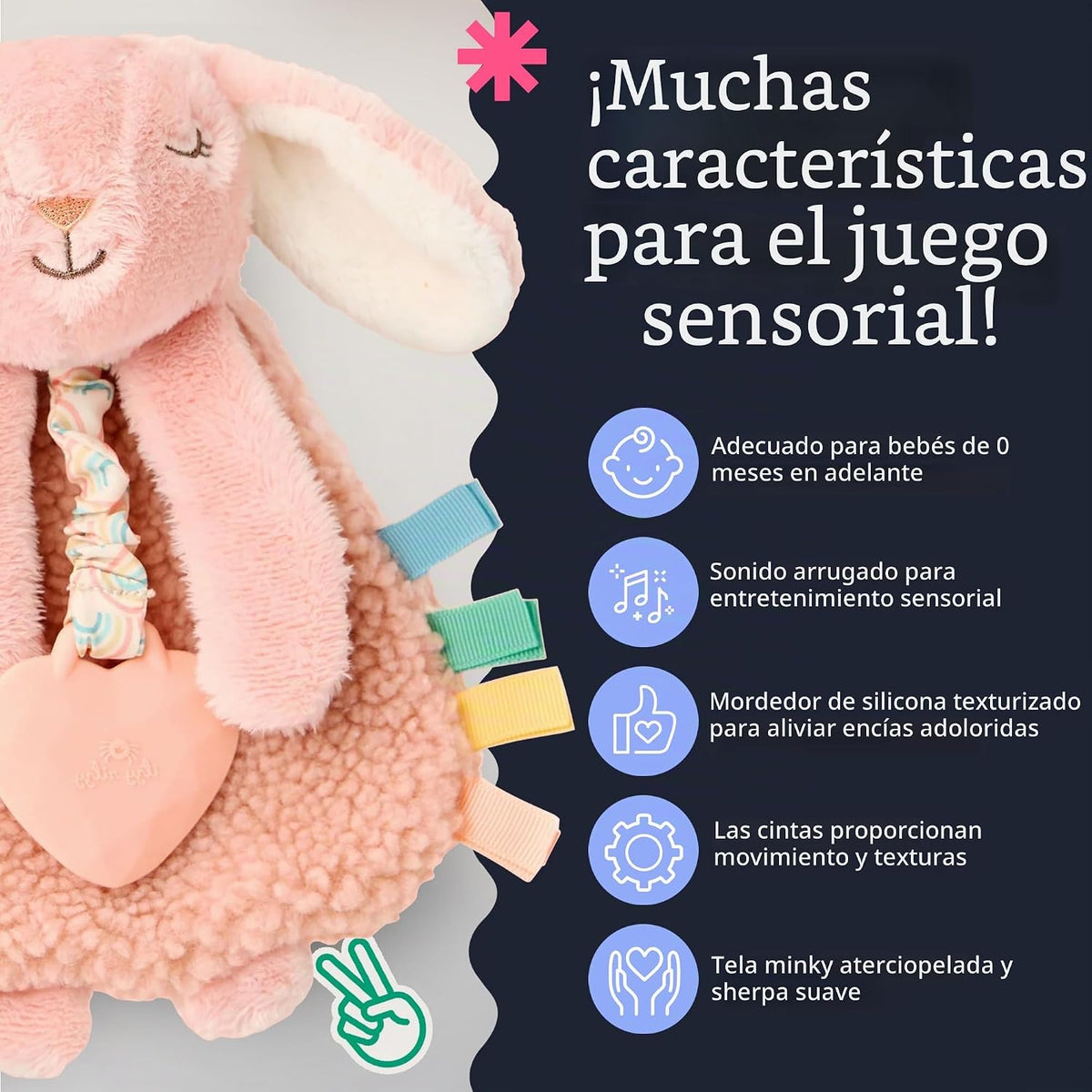 Itzy Ritzy - Itzy Lovey incluye mordedor - Baby Lovey con mordedor,...