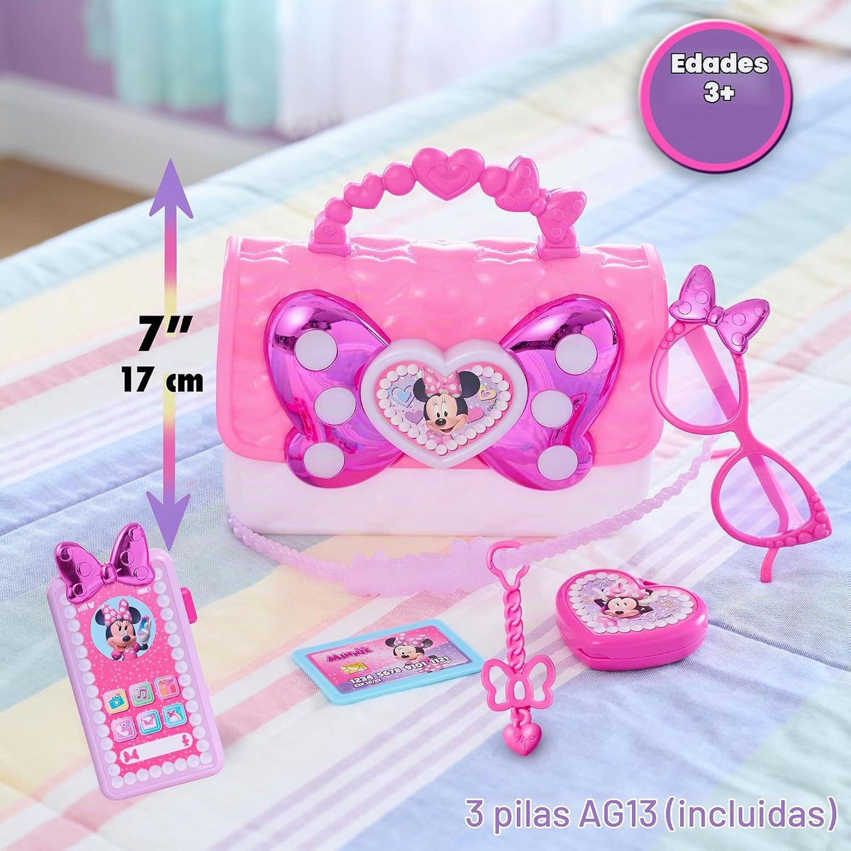 Disney Junior Minnie Mouse Bowfabulous Bag Set - Monedero de juguet...