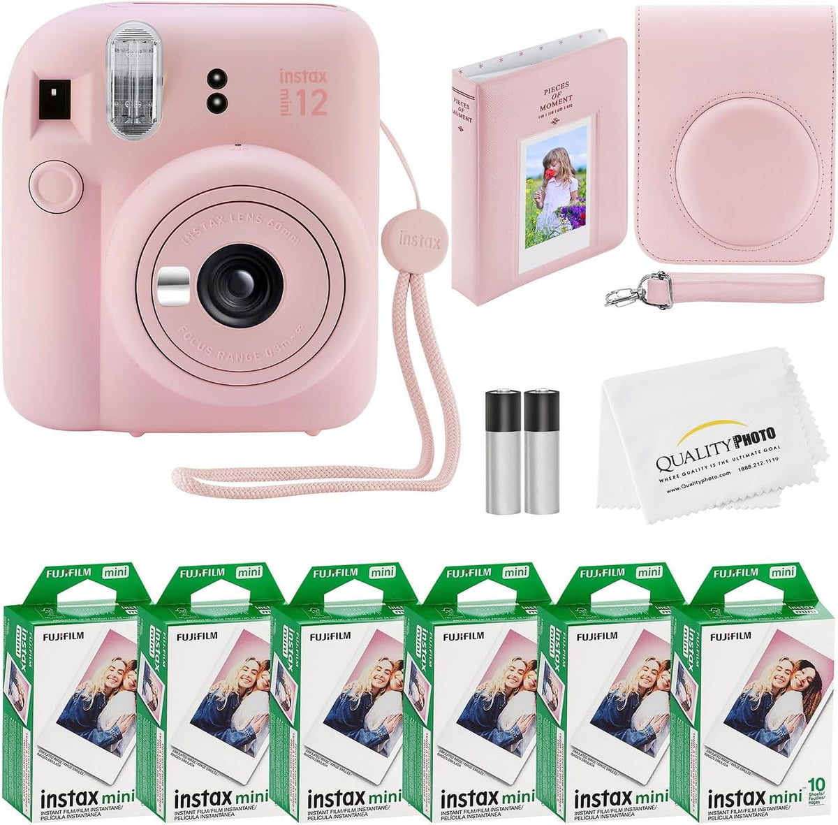 Fujifilm Cámara instantánea Instax Mini 12 + 60 impresiones fotográ...
