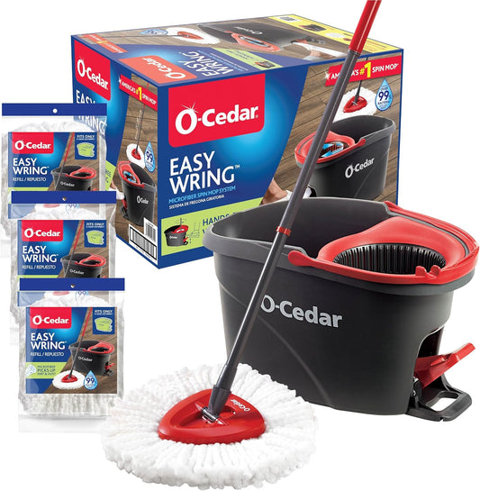 O-Cedar - Sistema de limpieza de pisos, trapeador giratorio de escu...