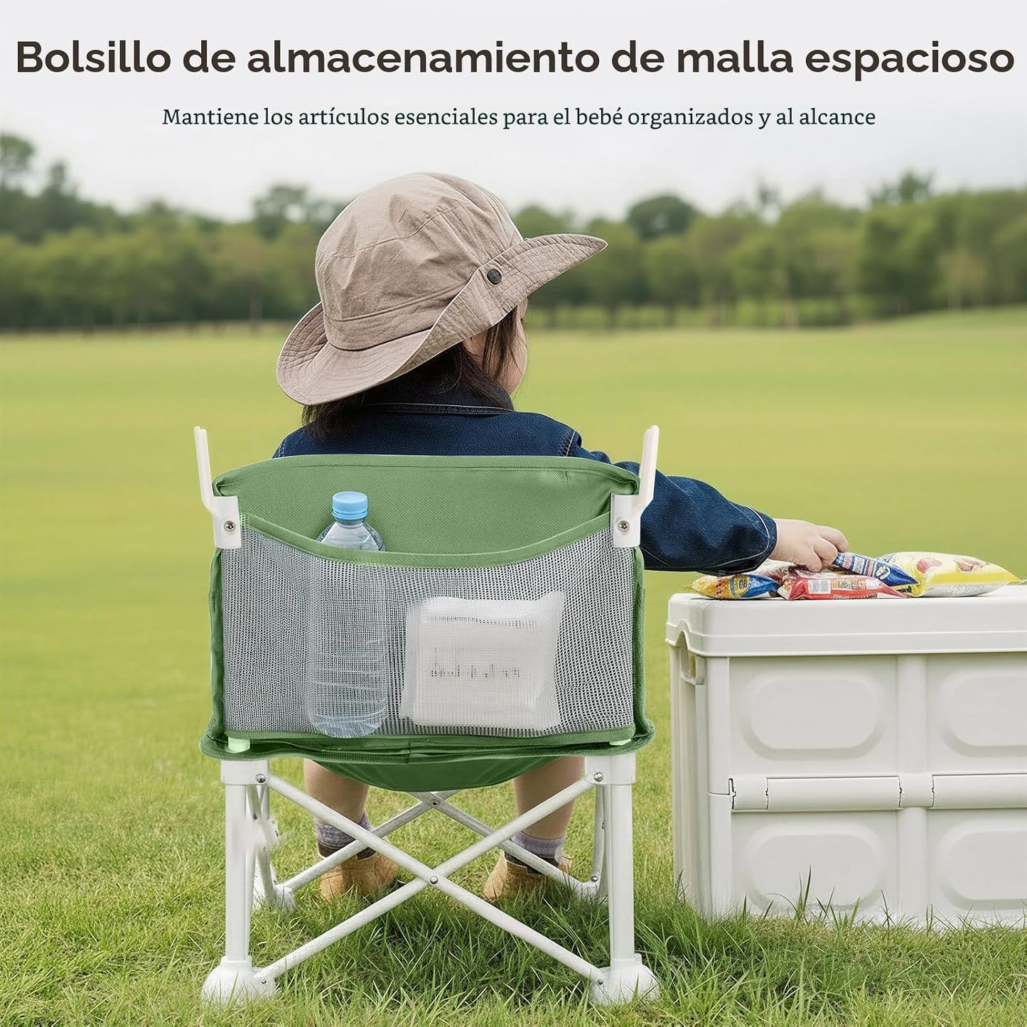 Cochildor Silla de bebé portátil 4 en 1, asiento elevador plegable...