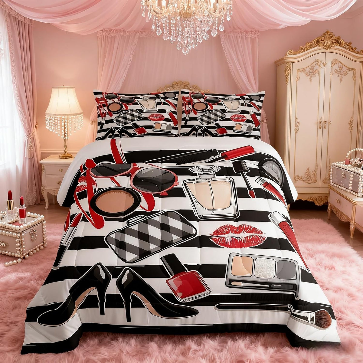 Homewish Makeups - Juego de edredón tamaño Queen, juego de ropa de...
