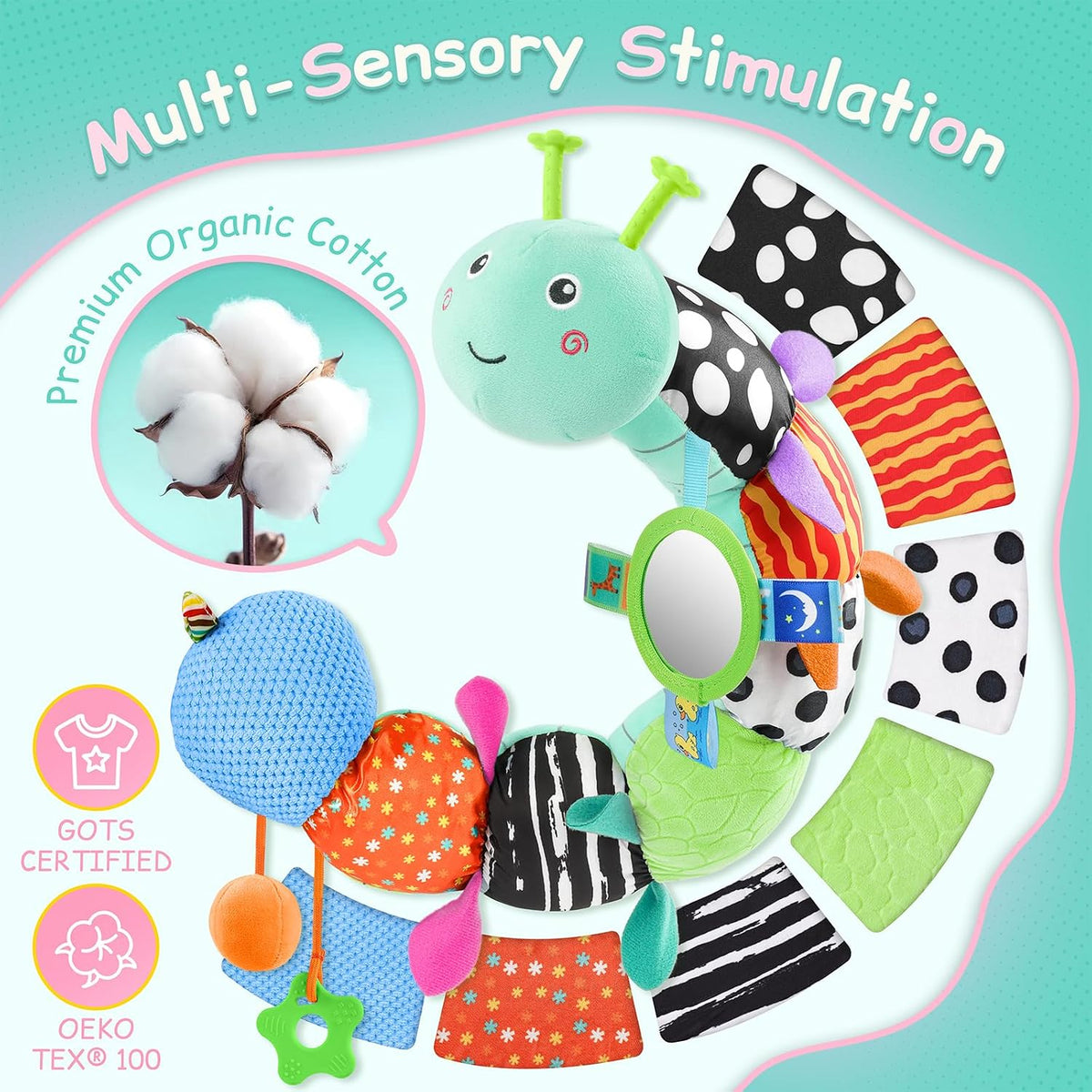 Juguetes para Bebés Sensoriales Musicales de Animales de Peluche pa...