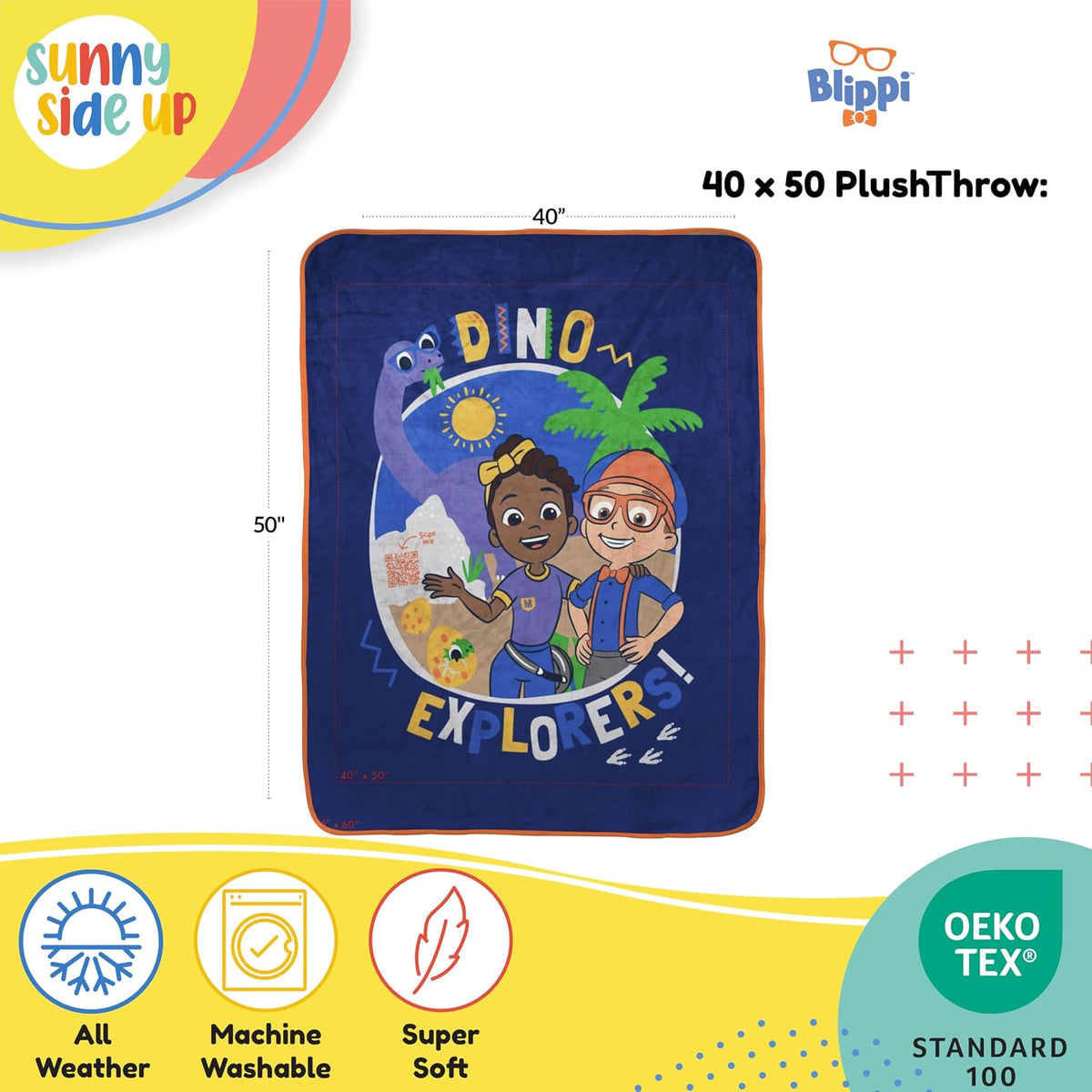 Sunny Side Up Manta de felpa para niños, manta suave y cómoda para...