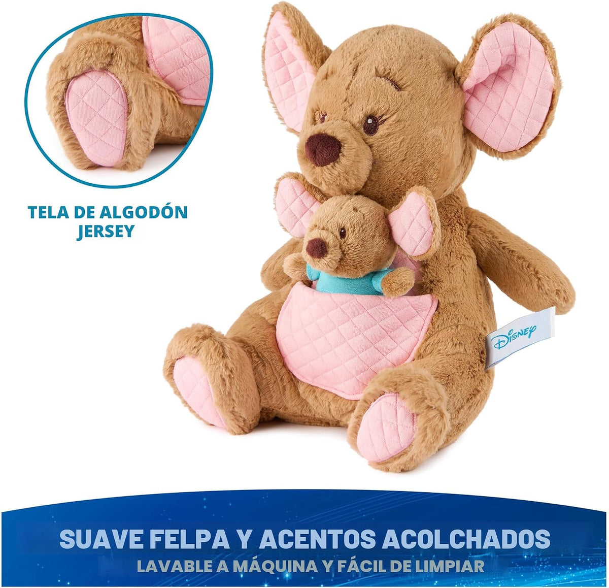 GUND Disney Winnie the Pooh Oh So Snuggly Kanga &amp; Roo - Peluche...