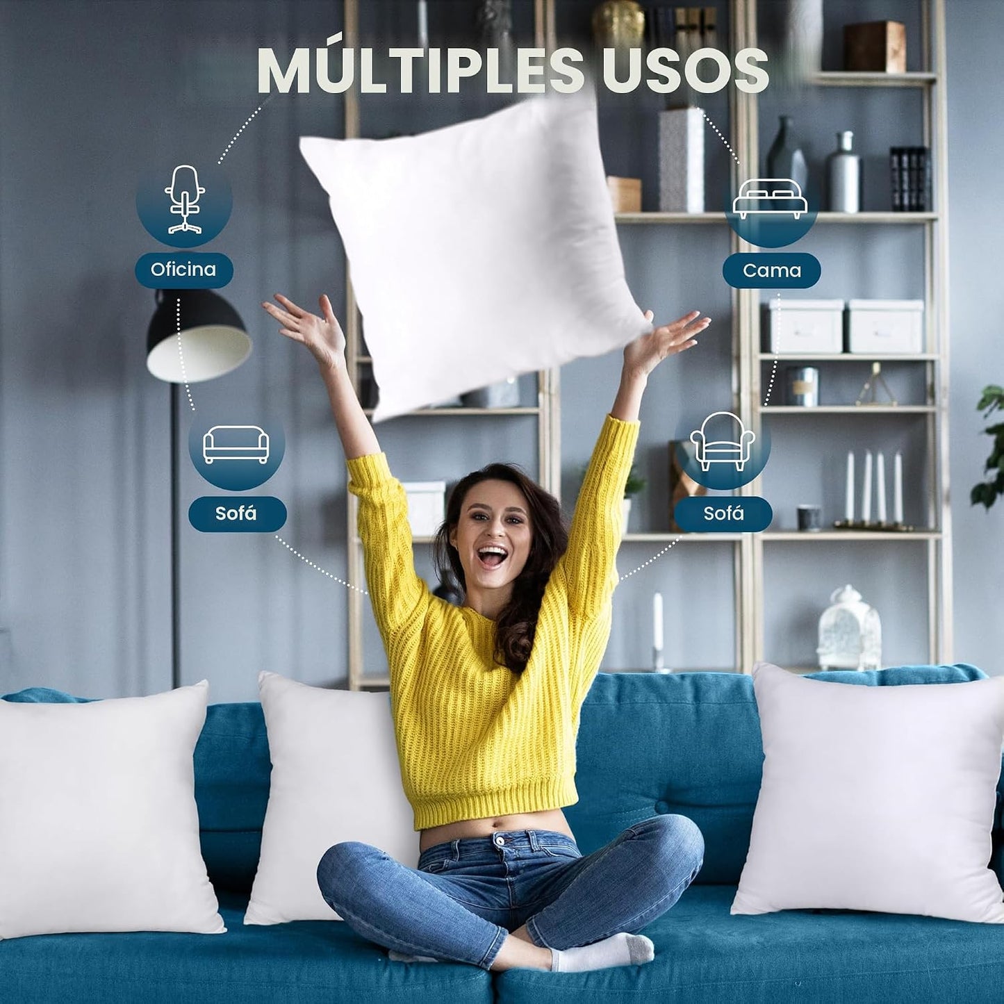 Utopia Bedding - Cojines decorativos para sillón, sofá, cama (juego...