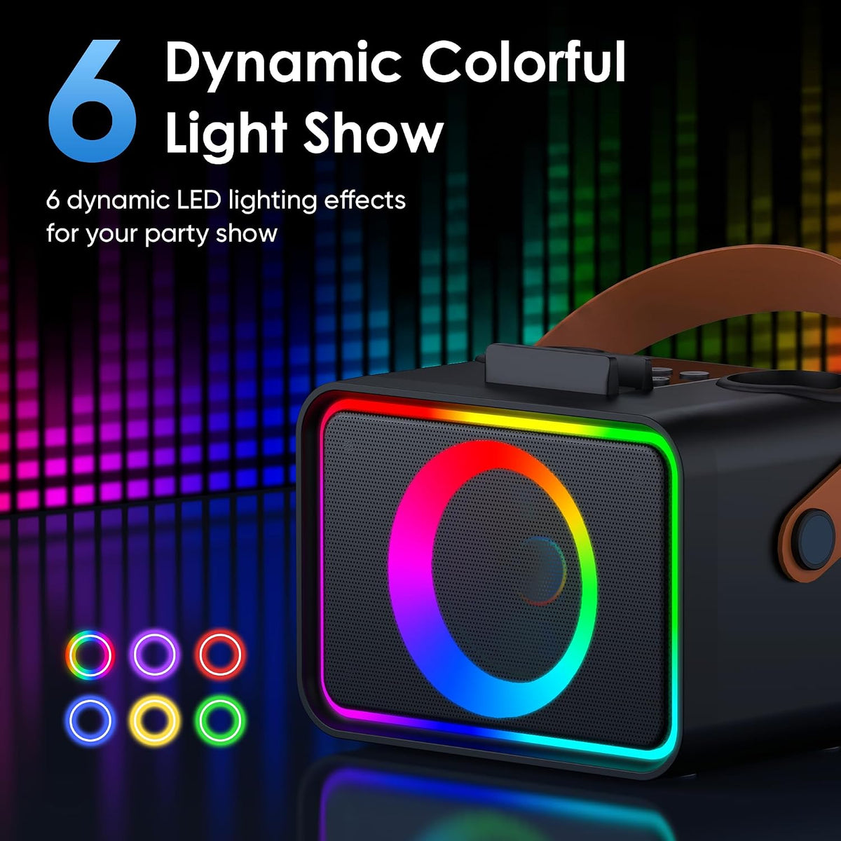 Máquina de karaoke para niños y adultos, altavoz Bluetooth 3 micróf...