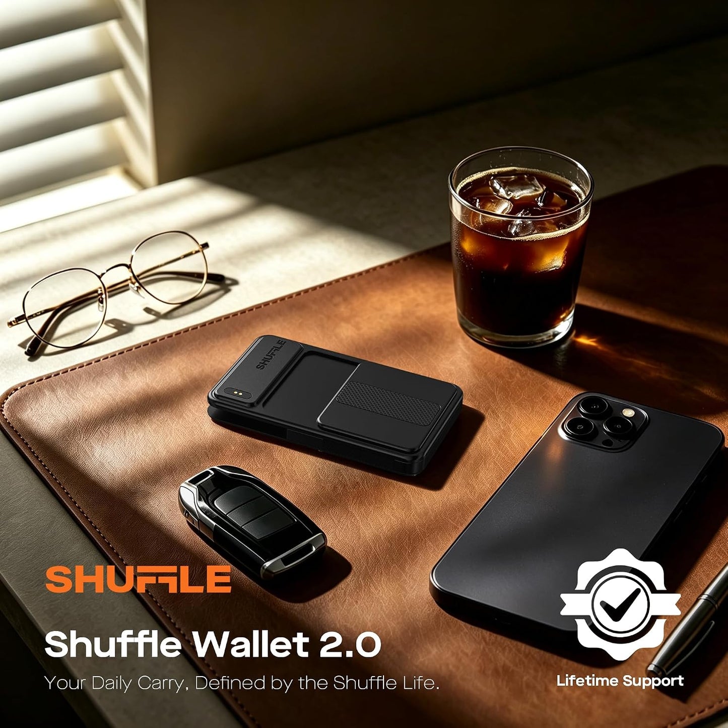 Shuffle Wallet 2.0, innovador mecanismo de abanico para hombre cart...