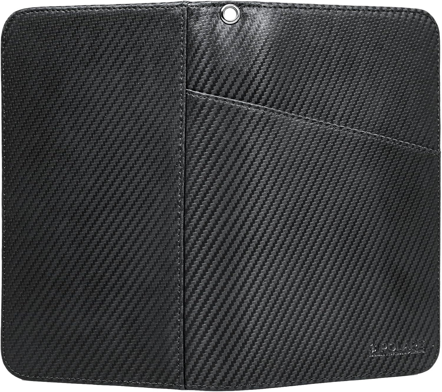 Polare - Funda para pasaporte de cuero de grano completo para hombr...
