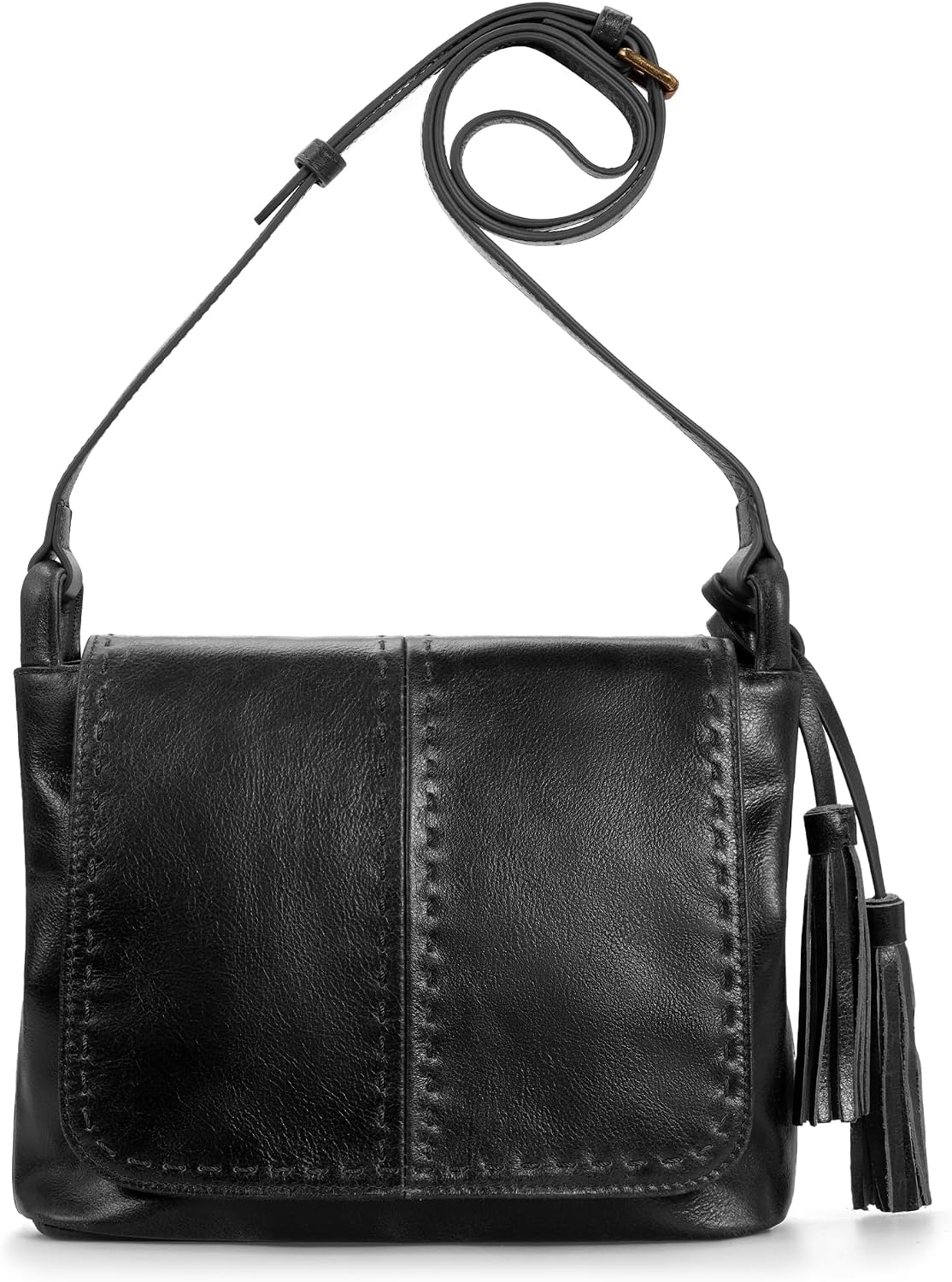 befen Bolso cruzado de cuero vintage para mujer, bolso de cuero gen...