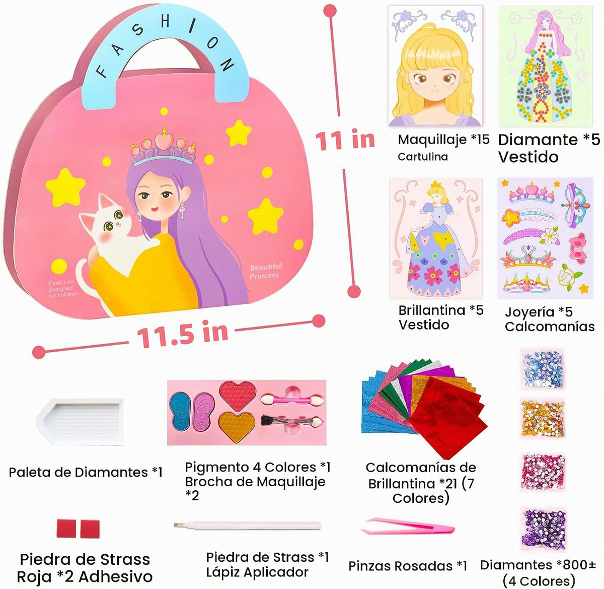 iGetooy Juego de disfraces 4 en 1, maquillaje de princesa fantasía,...