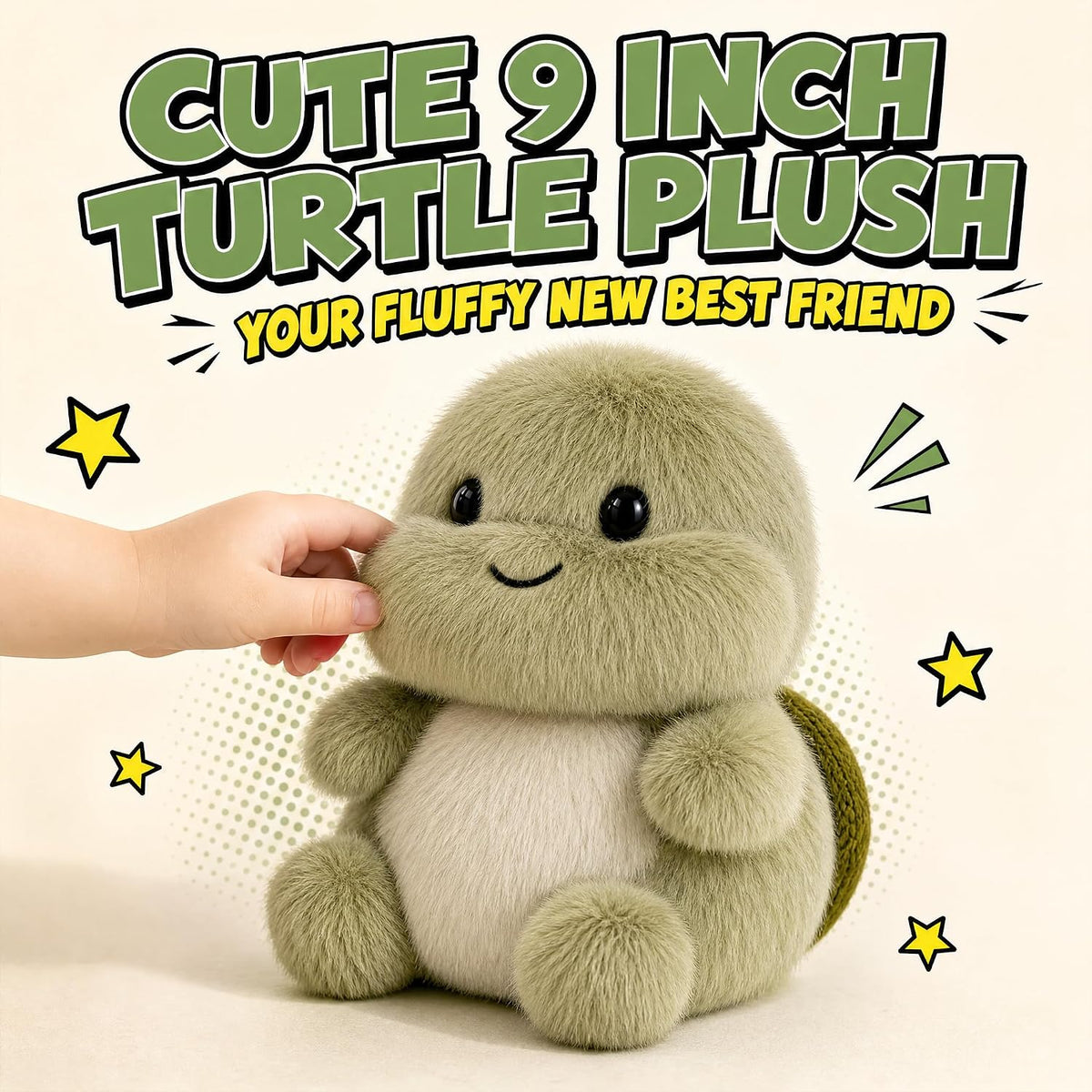 Peluche de tortuga, ultra suave y esponjoso, juguete de peluche par...